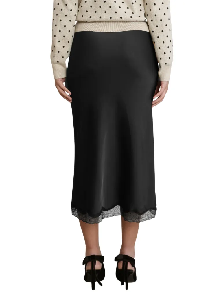 Satin Lace Trim Skirt by Dex sold by therapy product image thumbnail 2