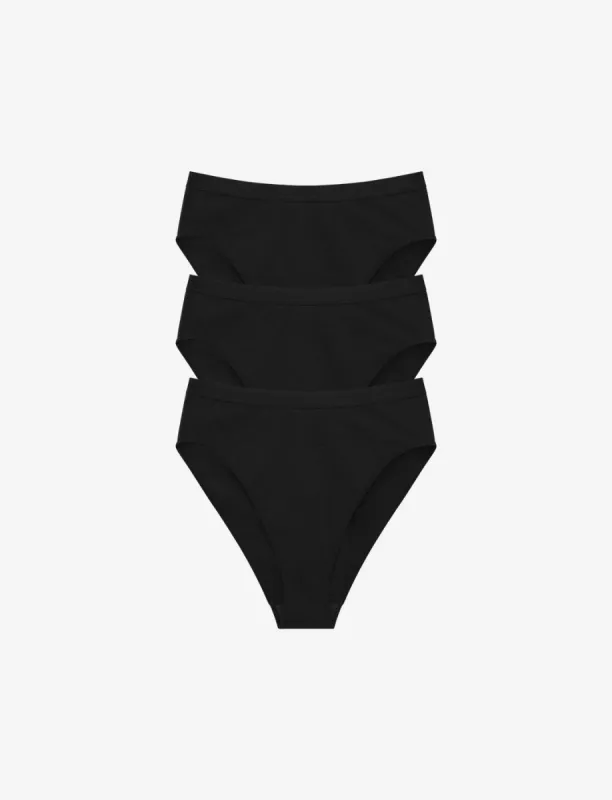 Organic Cloud Cotton High Leg Bikini 3 Pack Box sold by ThirdLove