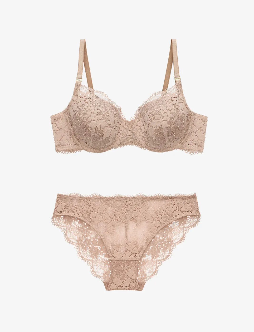All Day Lace T-Shirt Bra + Bikini Set sold by ThirdLove