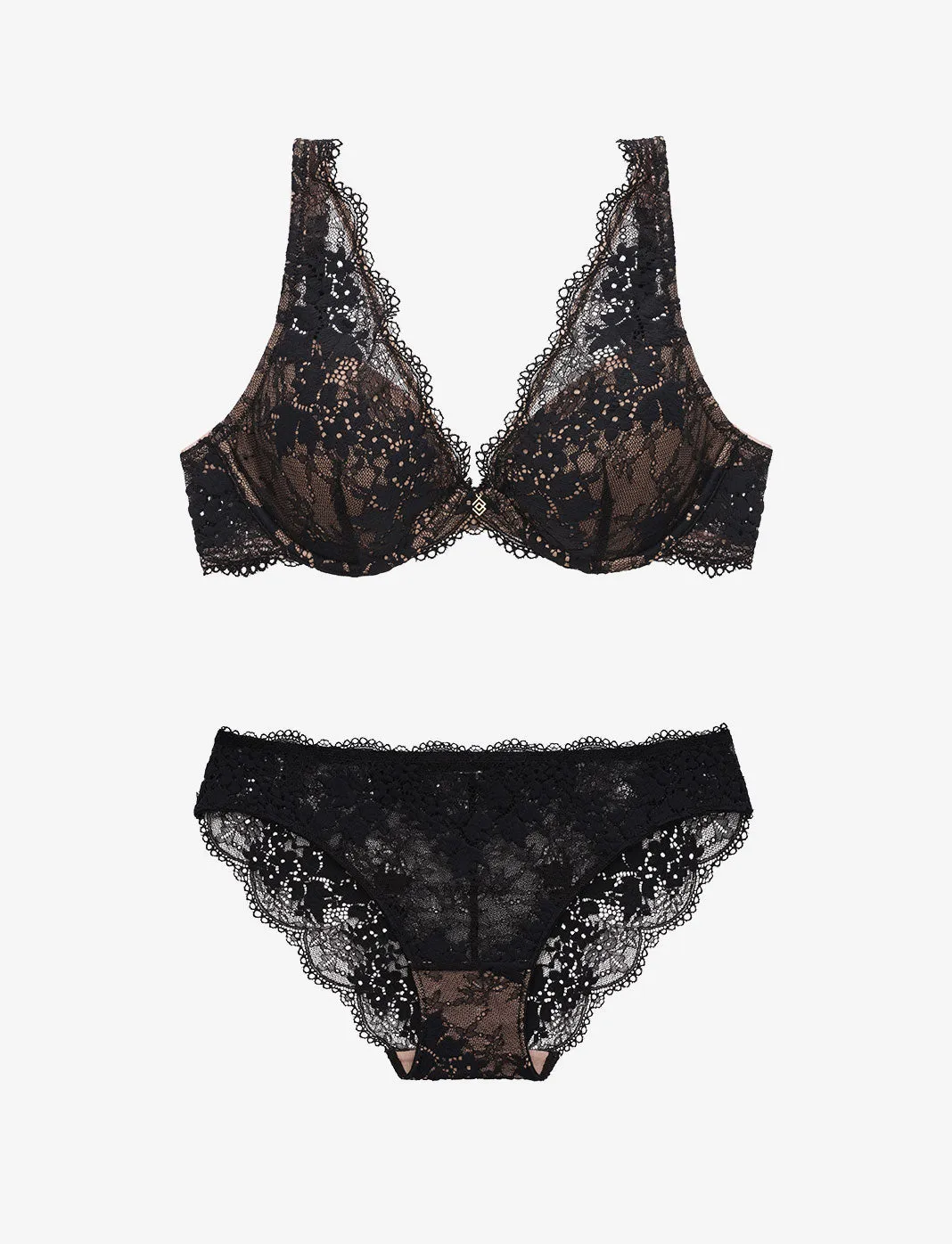 All Day Lace Uplift Plunge + Bikini Set sold by ThirdLove