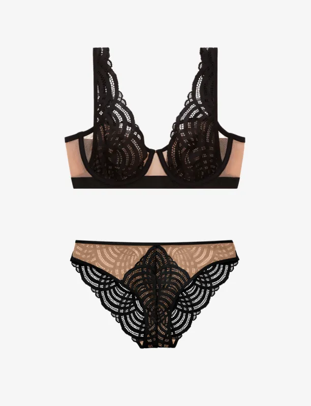 Deco Lace Unlined Bra + Bikini Set sold by ThirdLove