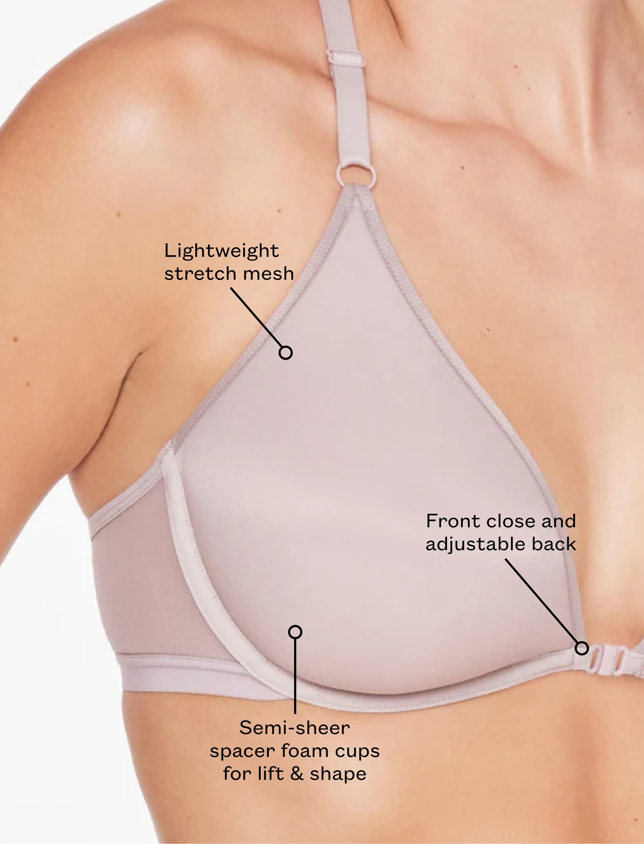 Bare Mesh Front Close Racerback Bra sold by ThirdLove product image thumbnail 5