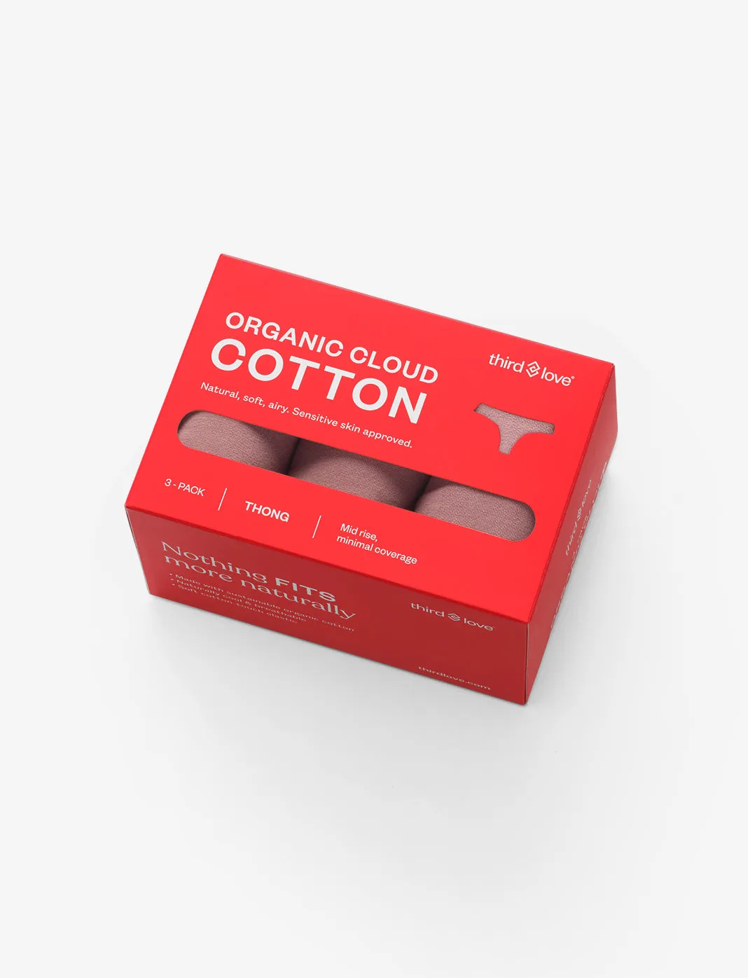 Organic Cloud Cotton Thong - 3 Pack sold by ThirdLove product image thumbnail 4