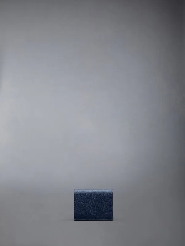 PEBBLE GRAIN LEATHER DOUBLE CARD HOLDER sold by Thom Browne