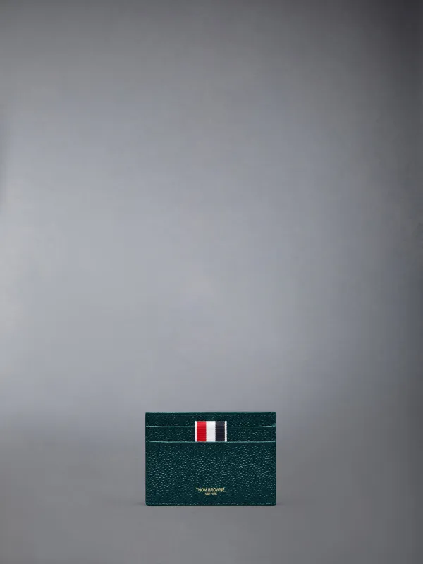 Single Card Holder W/ Note Compartment in Pebble Grain Leather sold by Thom Browne