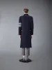 MELTON WOOL 4-BAR CHESTERFIELD OVERCOAT sold by Thom Browne