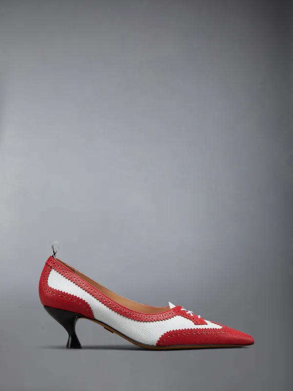 PEBBLE GRAIN WINGTIP PUMP sold by Thom Browne