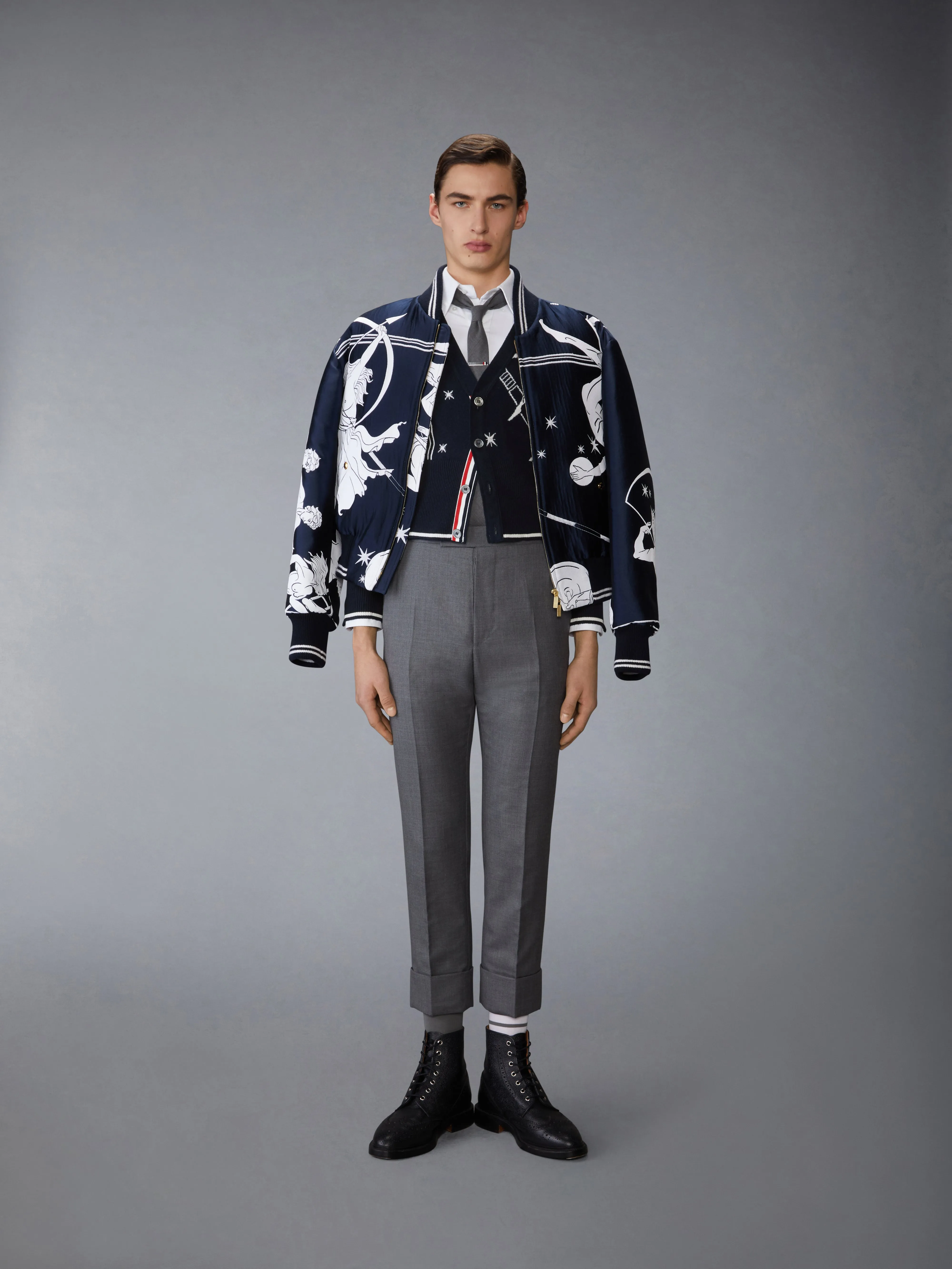 OLYMPIC CONSTELLATION CLASSIC CASHMERE V NECK CARDIGAN sold by Thom Browne product image thumbnail 2