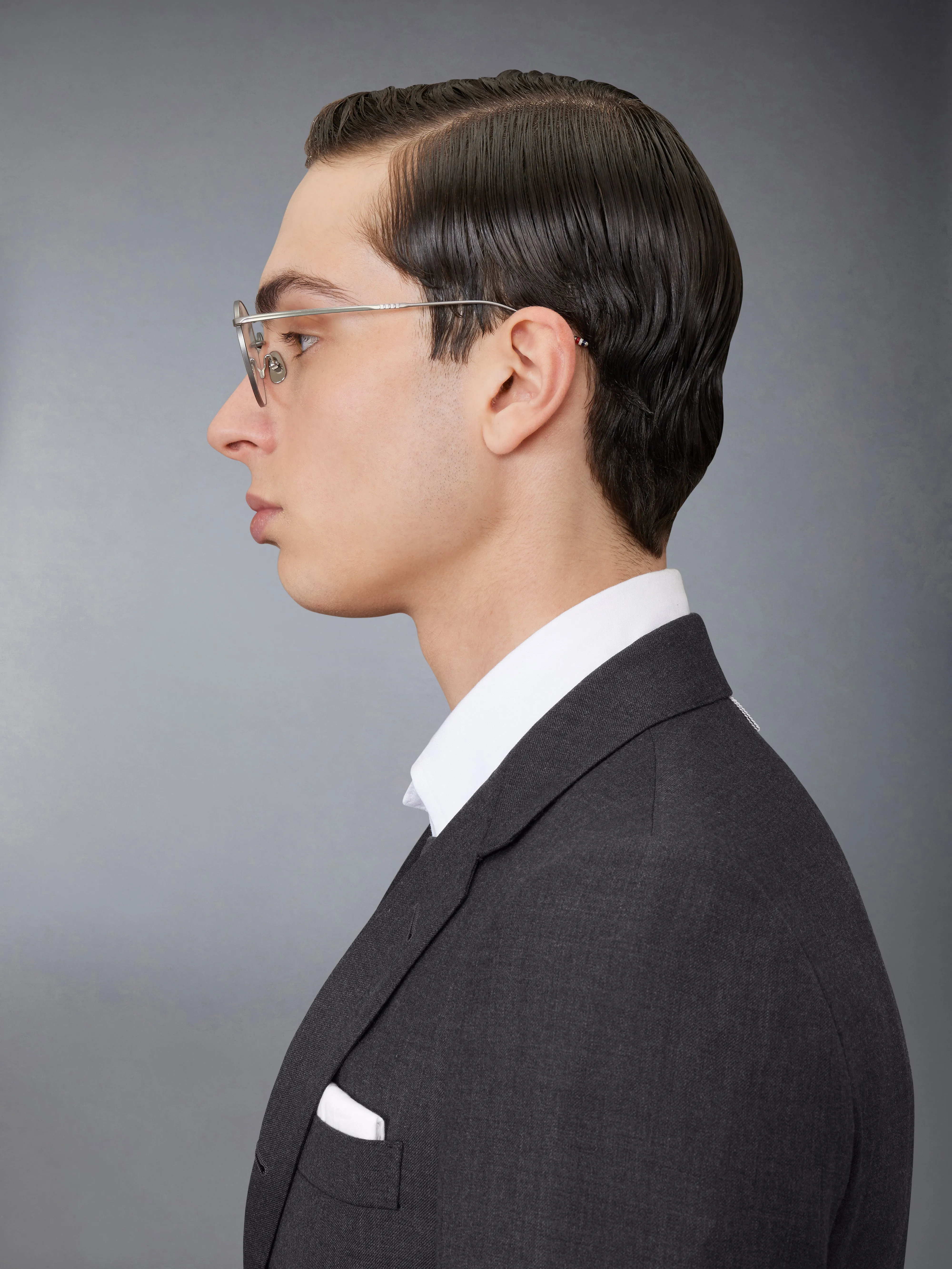 TITANIUM ROUND EYEGLASSES sold by Thom Browne product image thumbnail 3