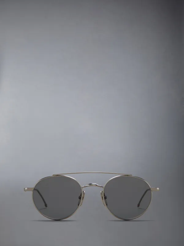 TITANIUM OVAL SUNGLASSES sold by Thom Browne