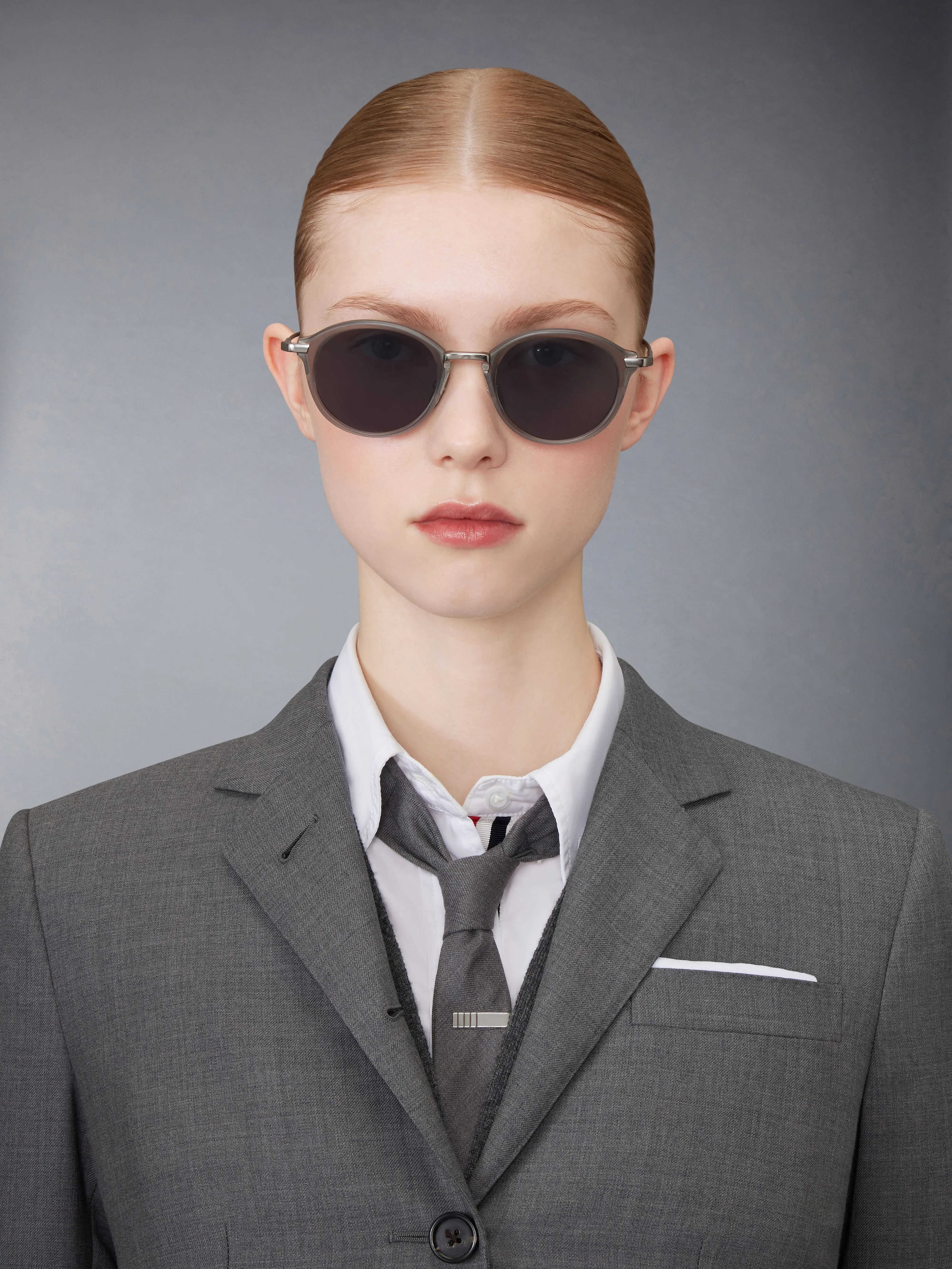 ACETATE AND TITANIUM ROUND SUNGLASSES sold by Thom Browne product image thumbnail 2