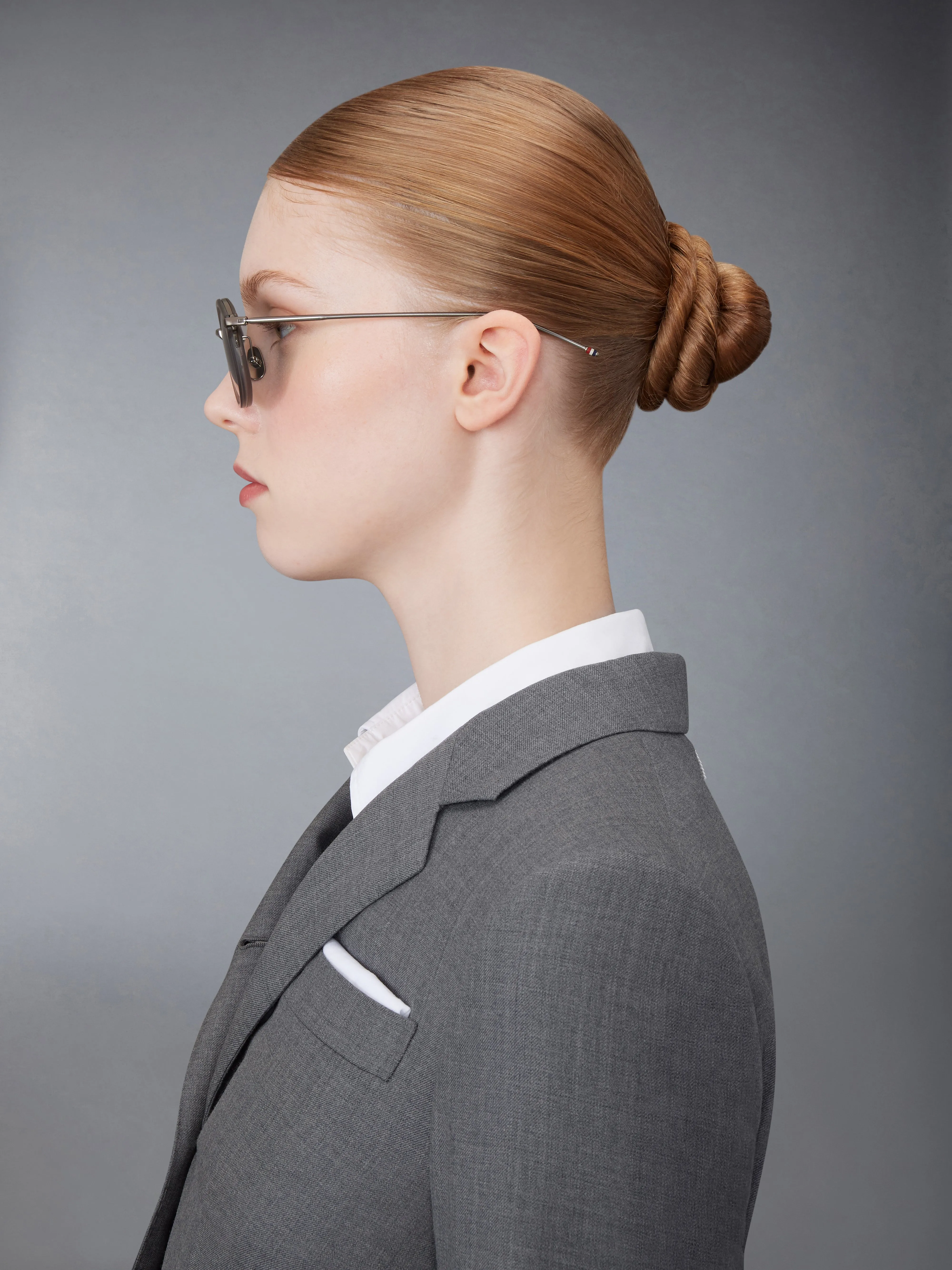 ACETATE AND TITANIUM ROUND SUNGLASSES sold by Thom Browne product image thumbnail 4