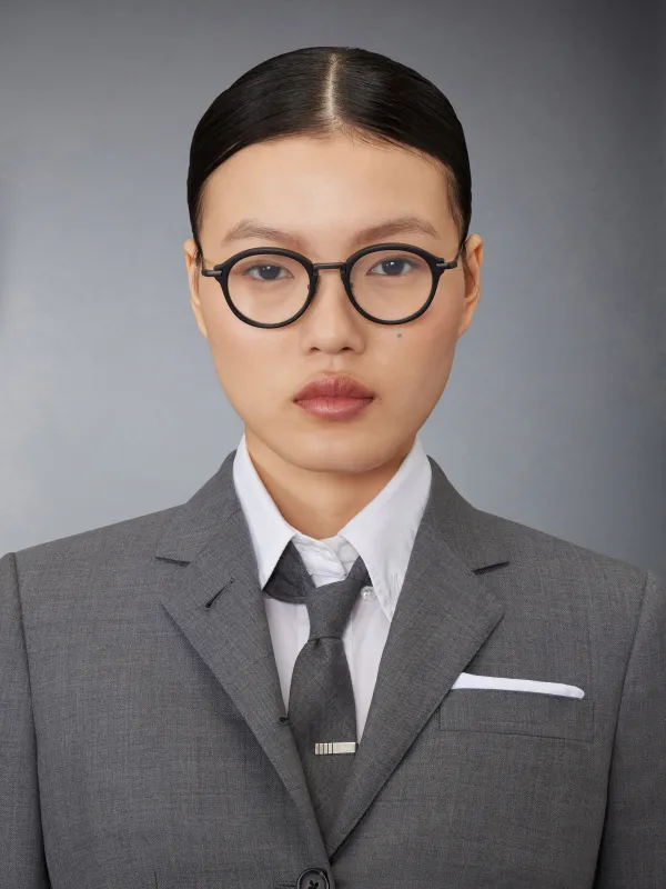 ACETATE AND TITANIUM ROUND EYEGLASSES sold by Thom Browne