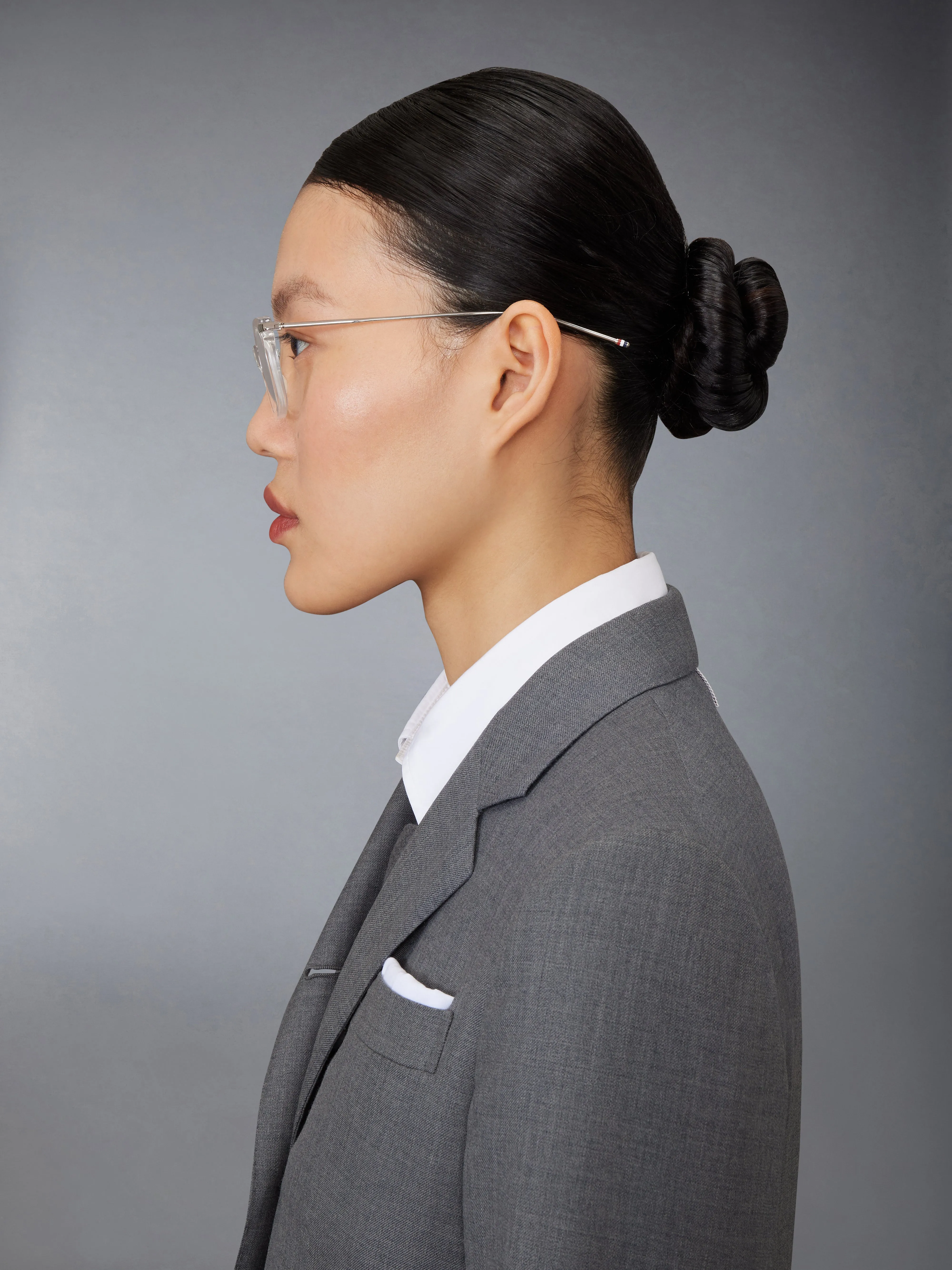 ACETATE AND TITANIUM RECTANGULAR EYEGLASSES sold by Thom Browne product image thumbnail 4