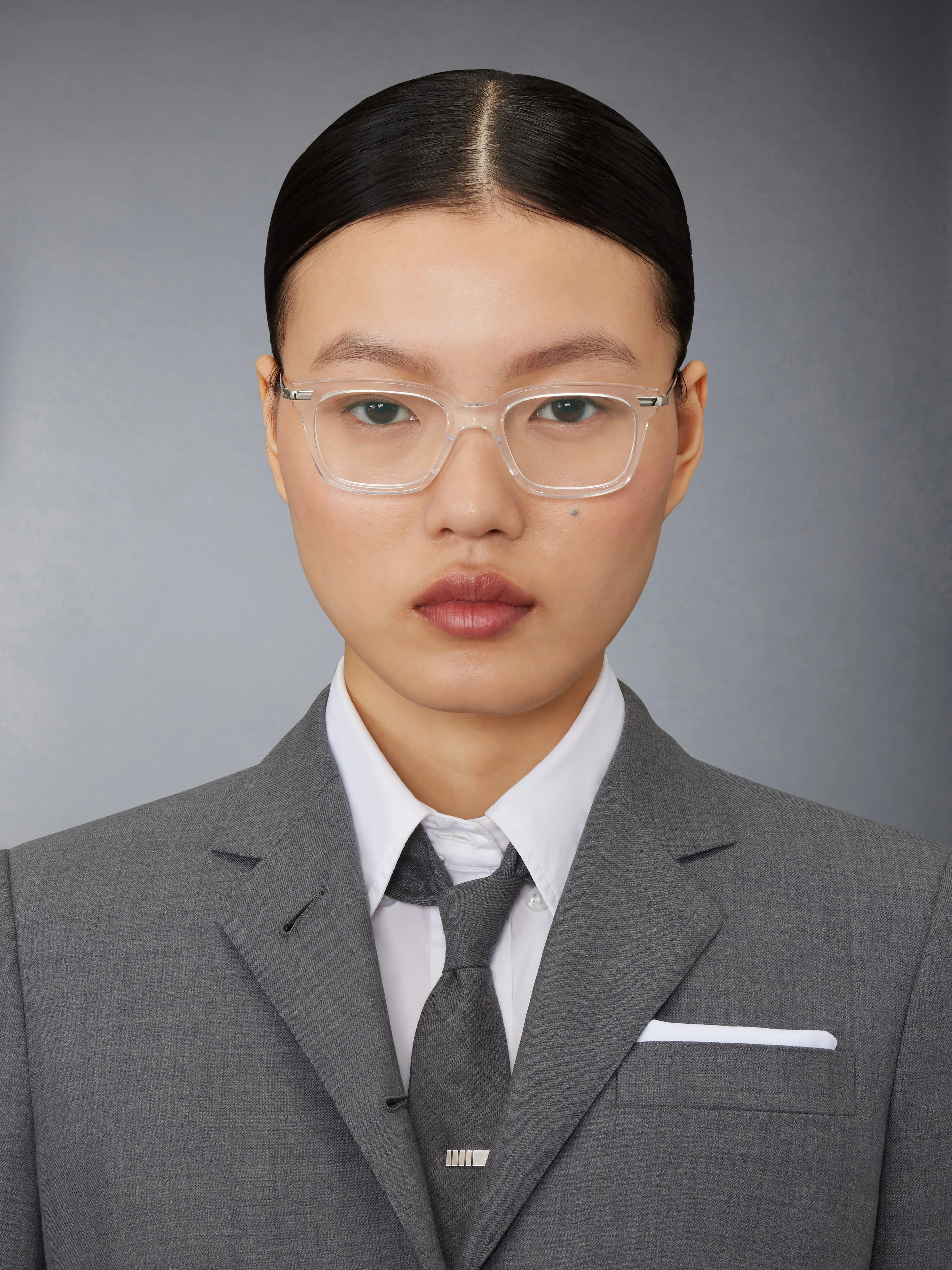 ACETATE AND TITANIUM RECTANGULAR EYEGLASSES sold by Thom Browne product image thumbnail 2