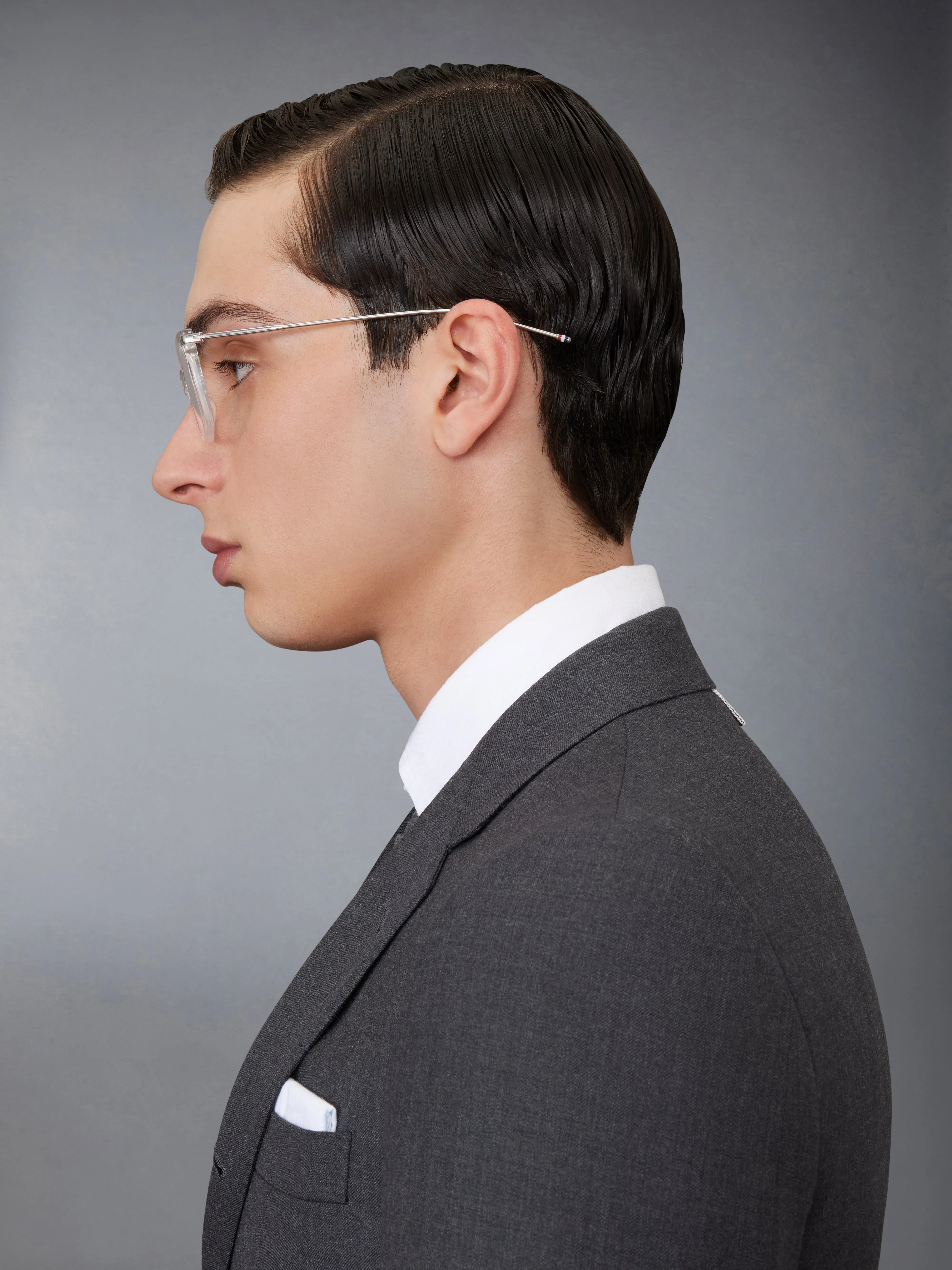 ACETATE AND TITANIUM RECTANGULAR EYEGLASSES sold by Thom Browne product image thumbnail 5