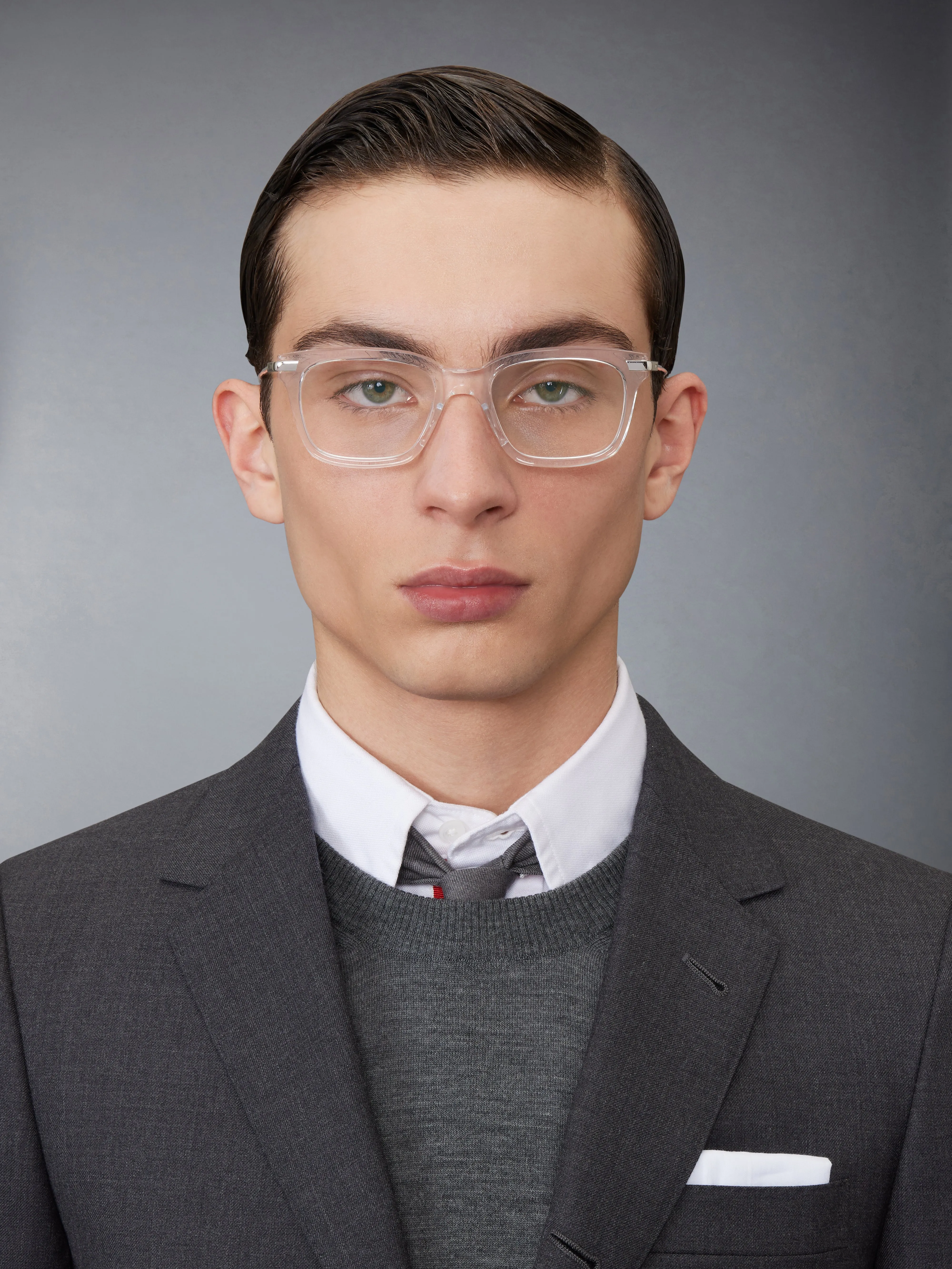 ACETATE AND TITANIUM RECTANGULAR EYEGLASSES sold by Thom Browne product image thumbnail 3