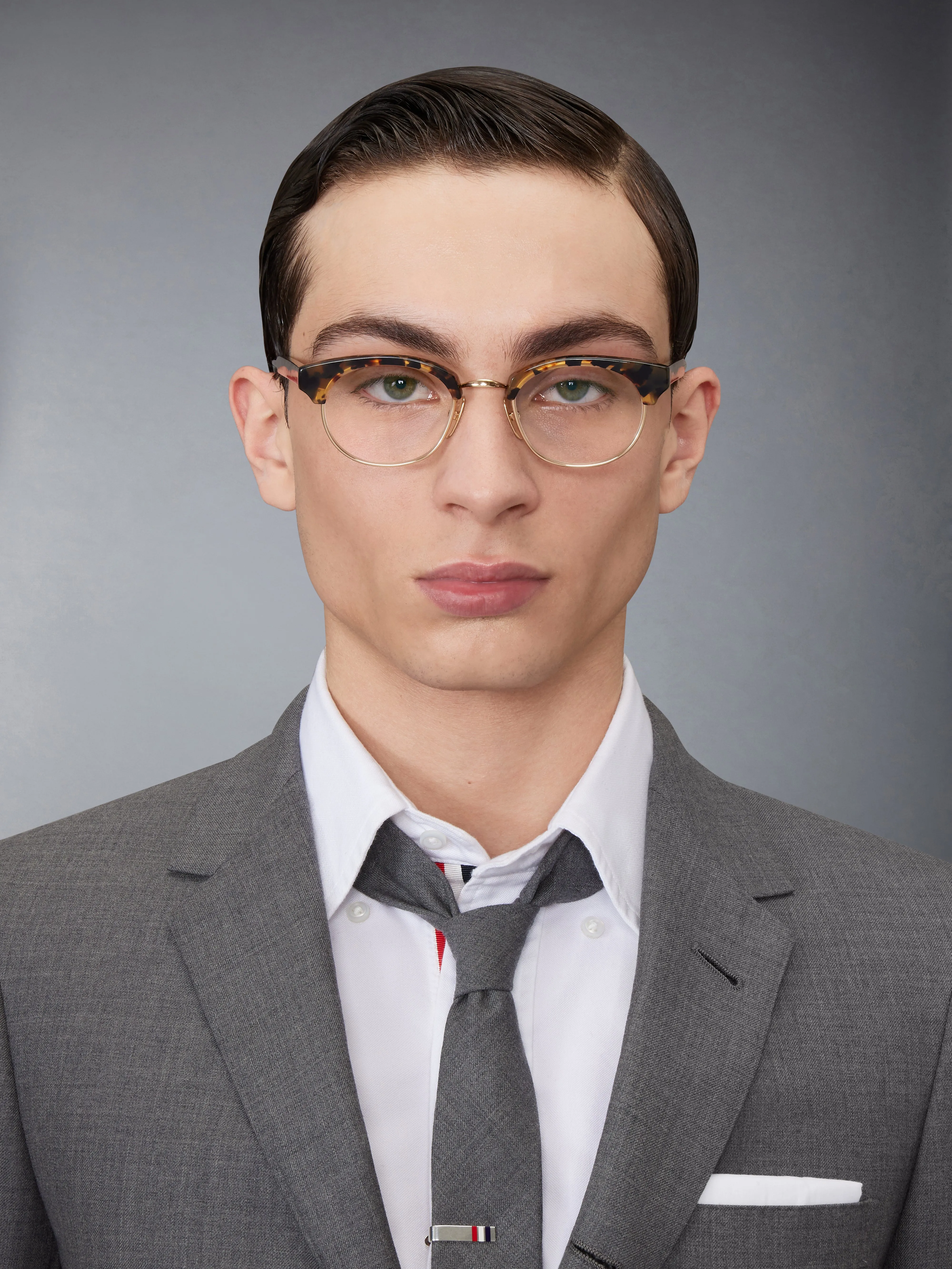 ACETATE AND TITANIUM OVAL EYEGLASSES sold by Thom Browne product image thumbnail 3
