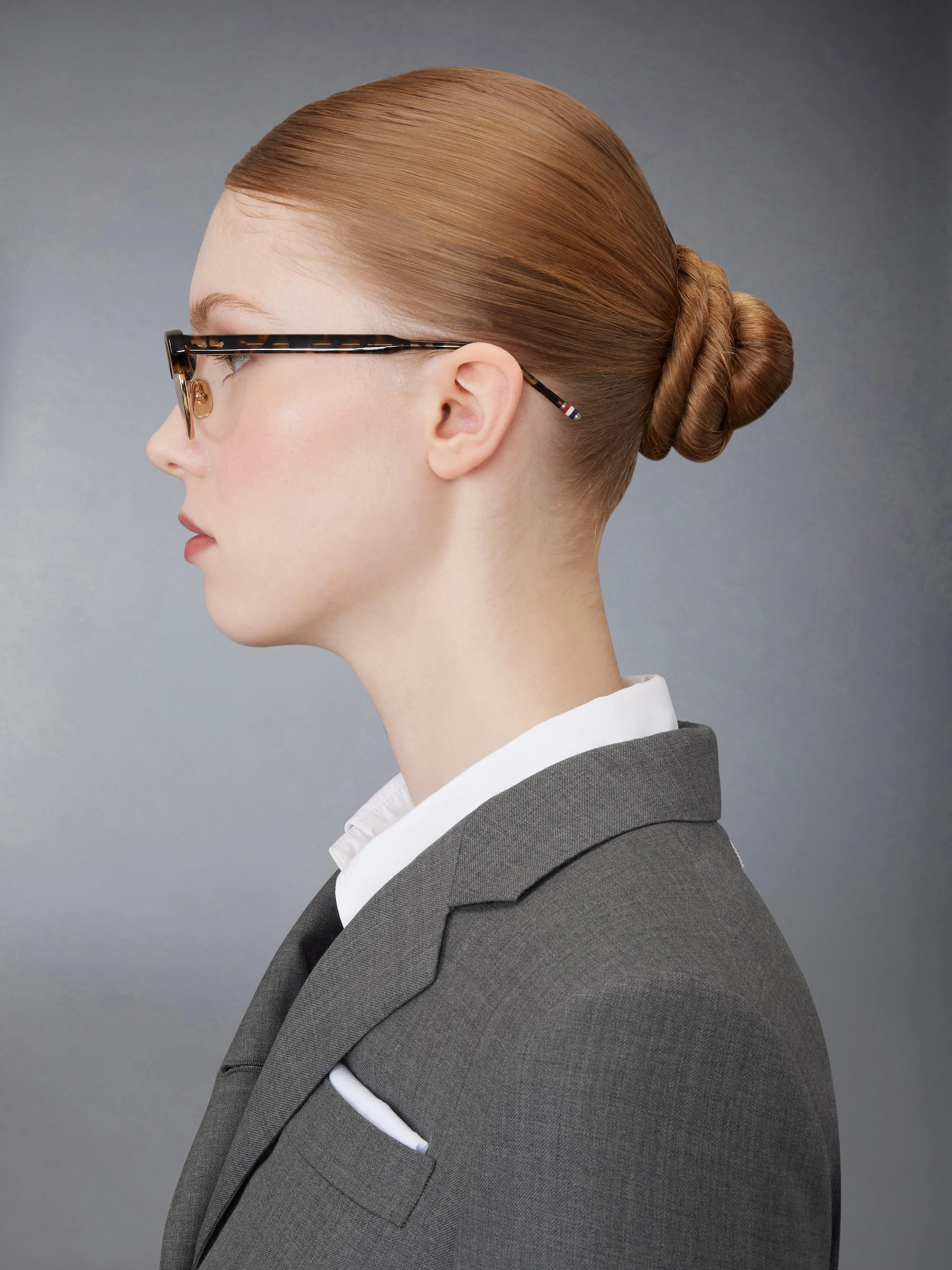 ACETATE AND TITANIUM OVAL EYEGLASSES sold by Thom Browne product image thumbnail 4