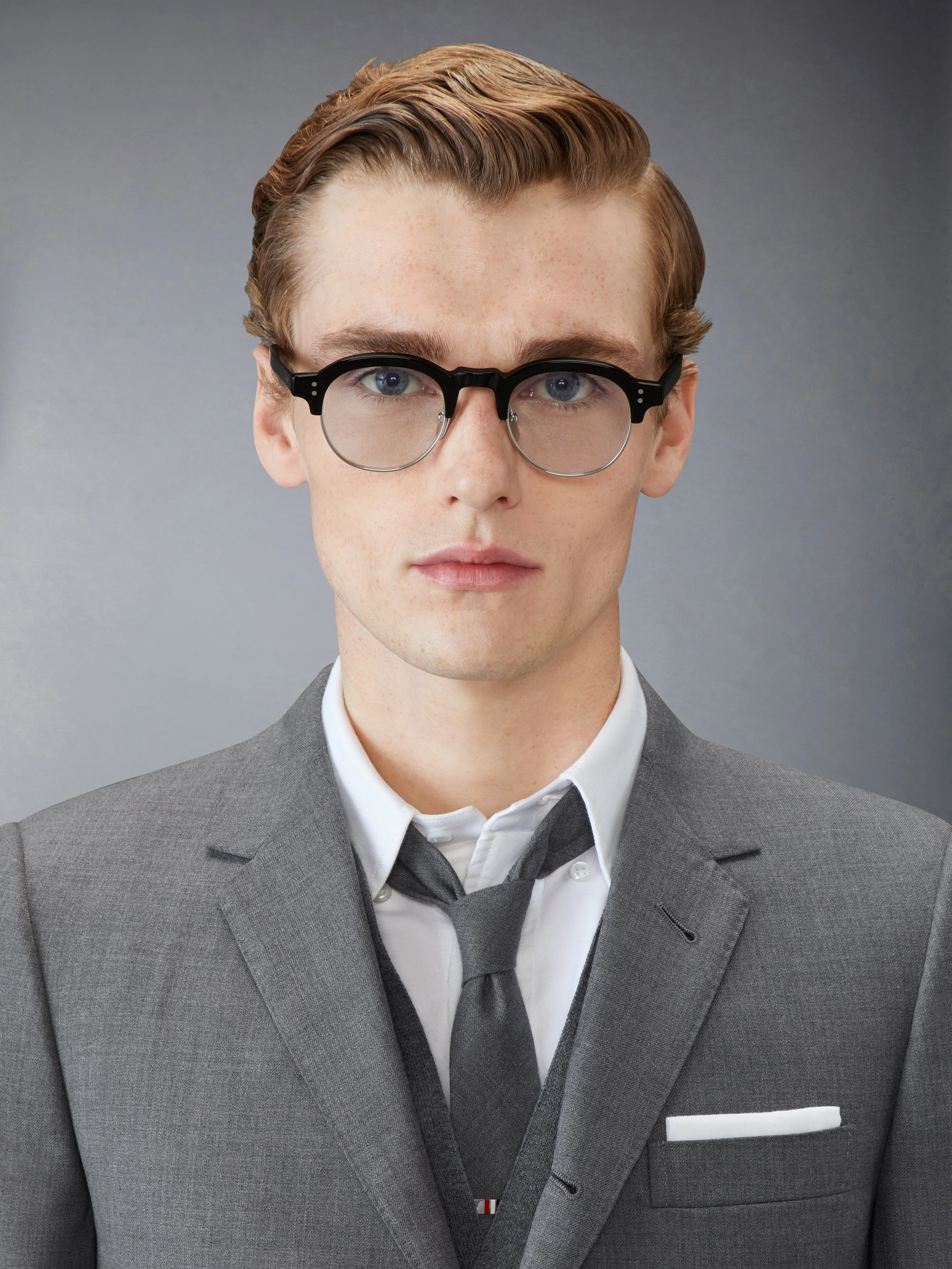 ACETATE AND TITANIUM OVAL EYEGLASSES sold by Thom Browne product image thumbnail 2