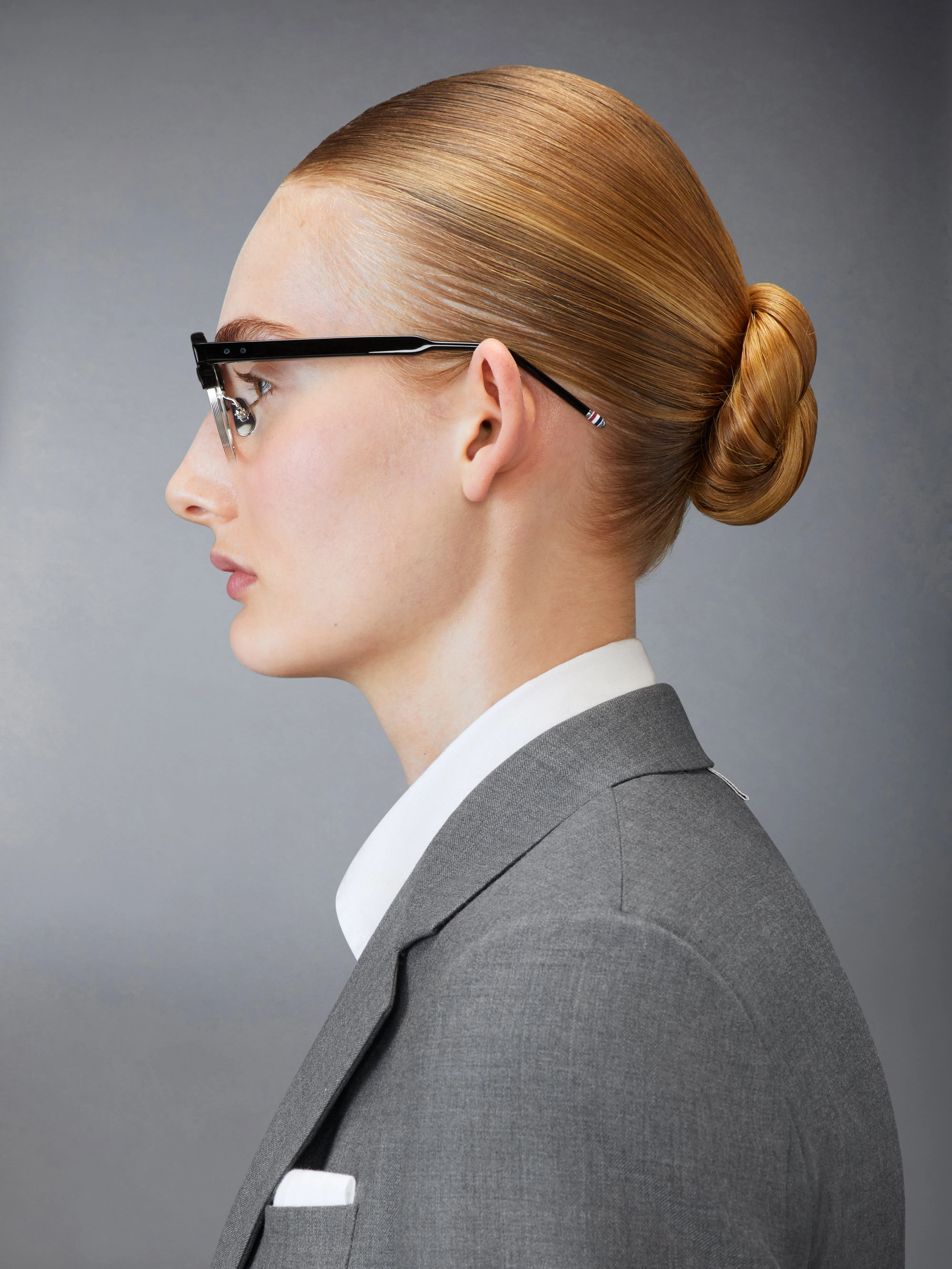 ACETATE AND TITANIUM OVAL EYEGLASSES sold by Thom Browne product image thumbnail 5
