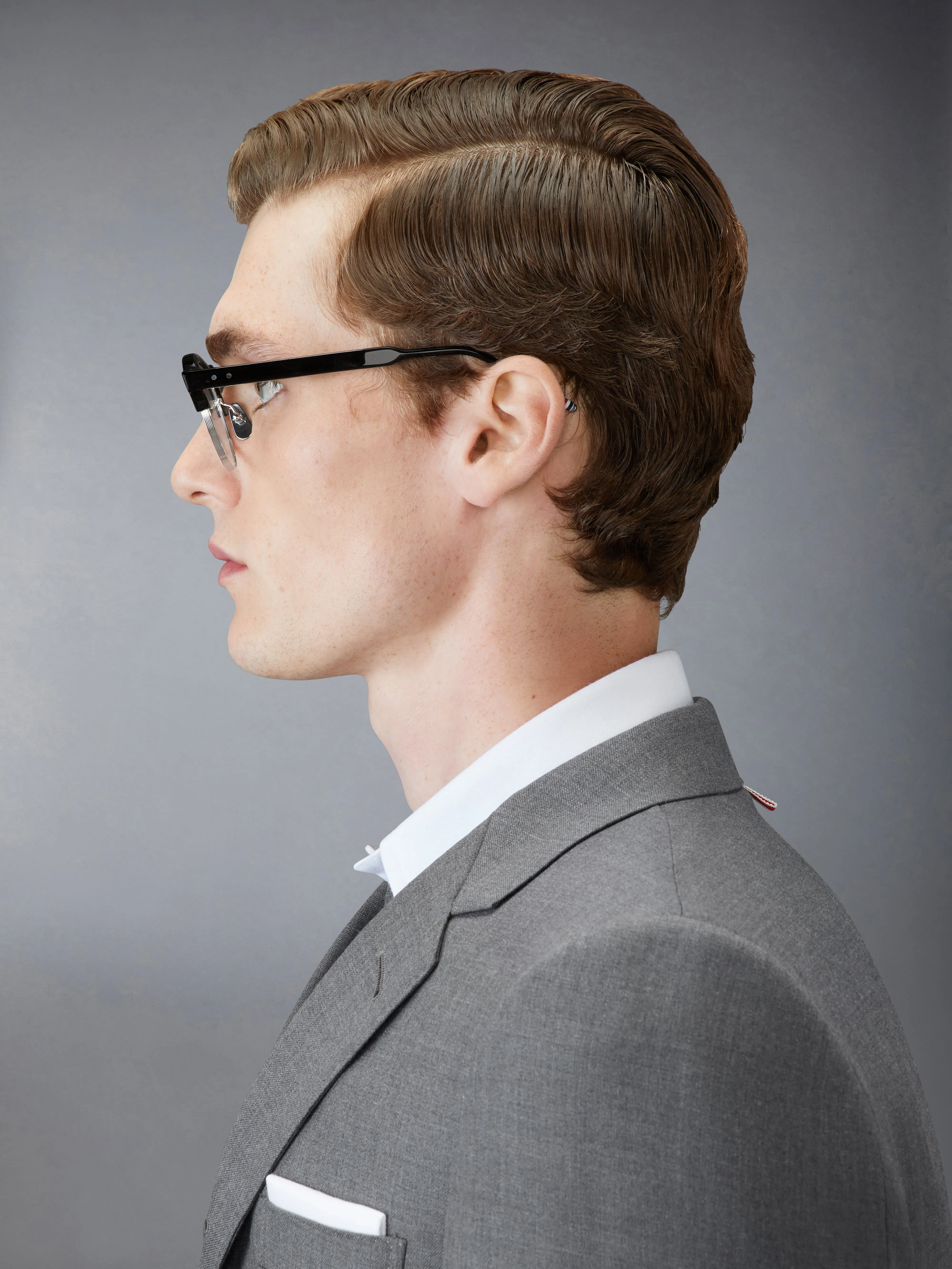 ACETATE AND TITANIUM OVAL EYEGLASSES sold by Thom Browne product image thumbnail 4