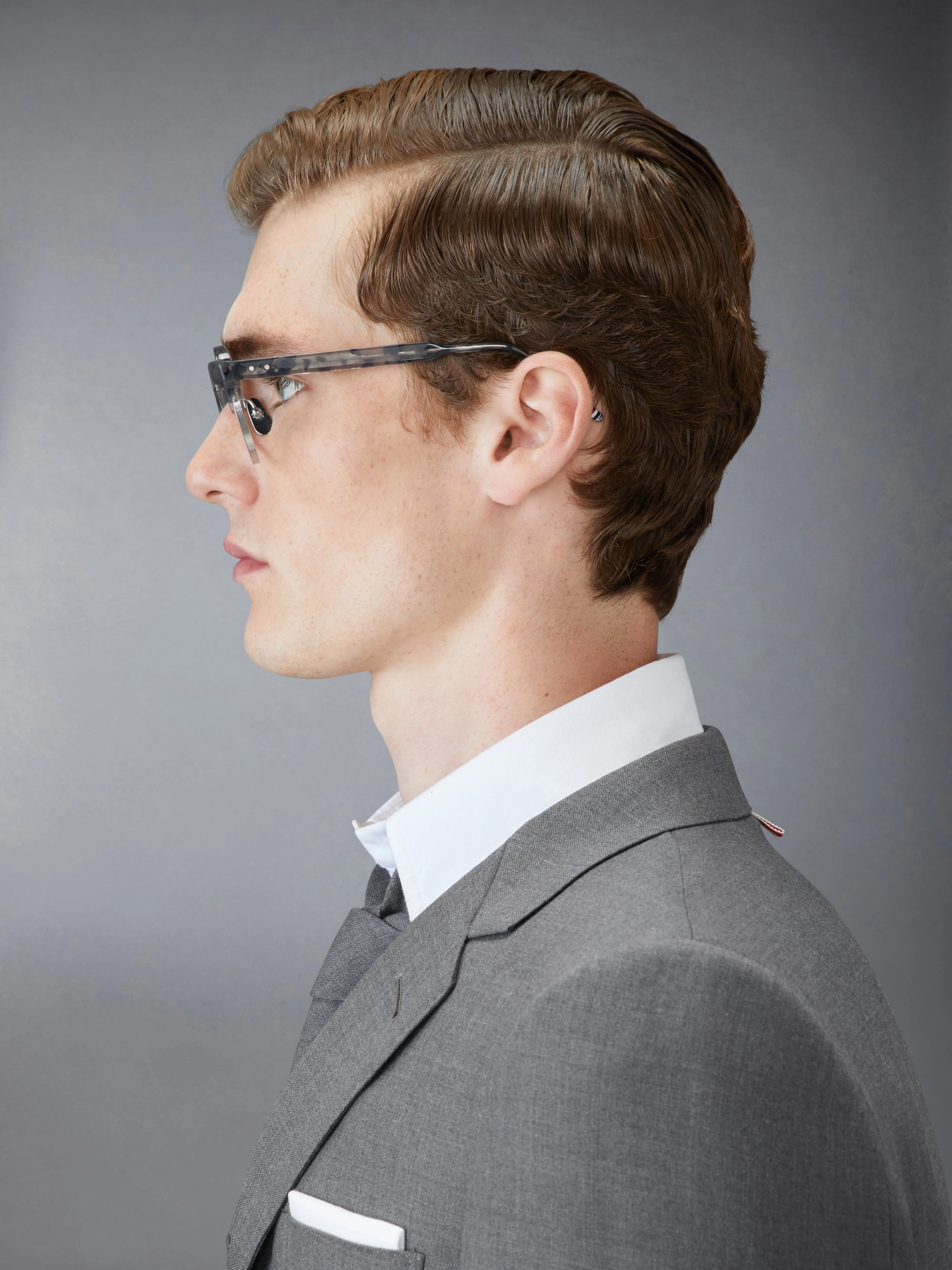 TORTOISE ACETATE AND TITANIUM OVAL EYEGLASSES sold by Thom Browne product image thumbnail 4