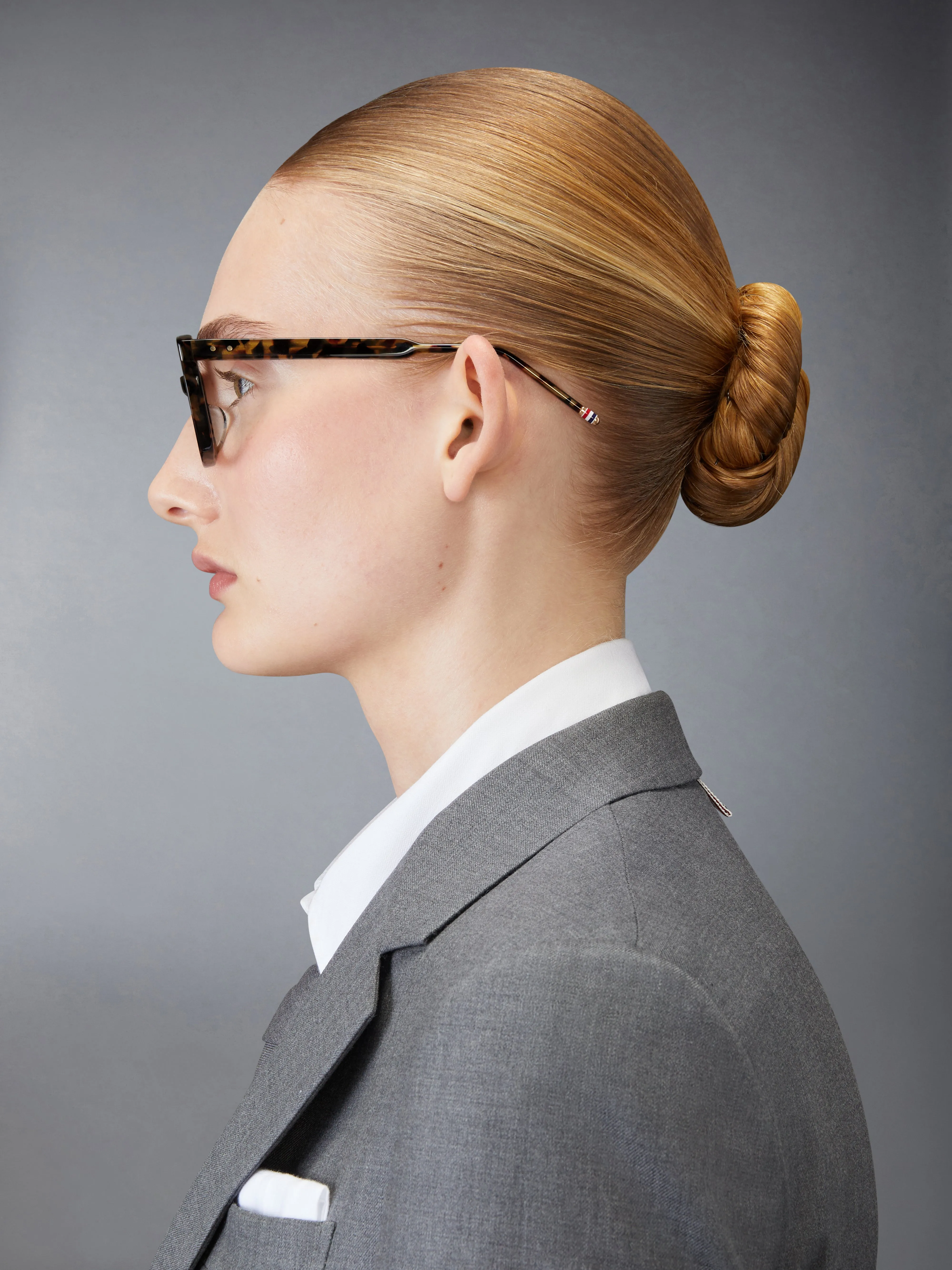 TOKYO TORTOISE ACETATE RECTANGULAR EYEGLASSES sold by Thom Browne product image thumbnail 5