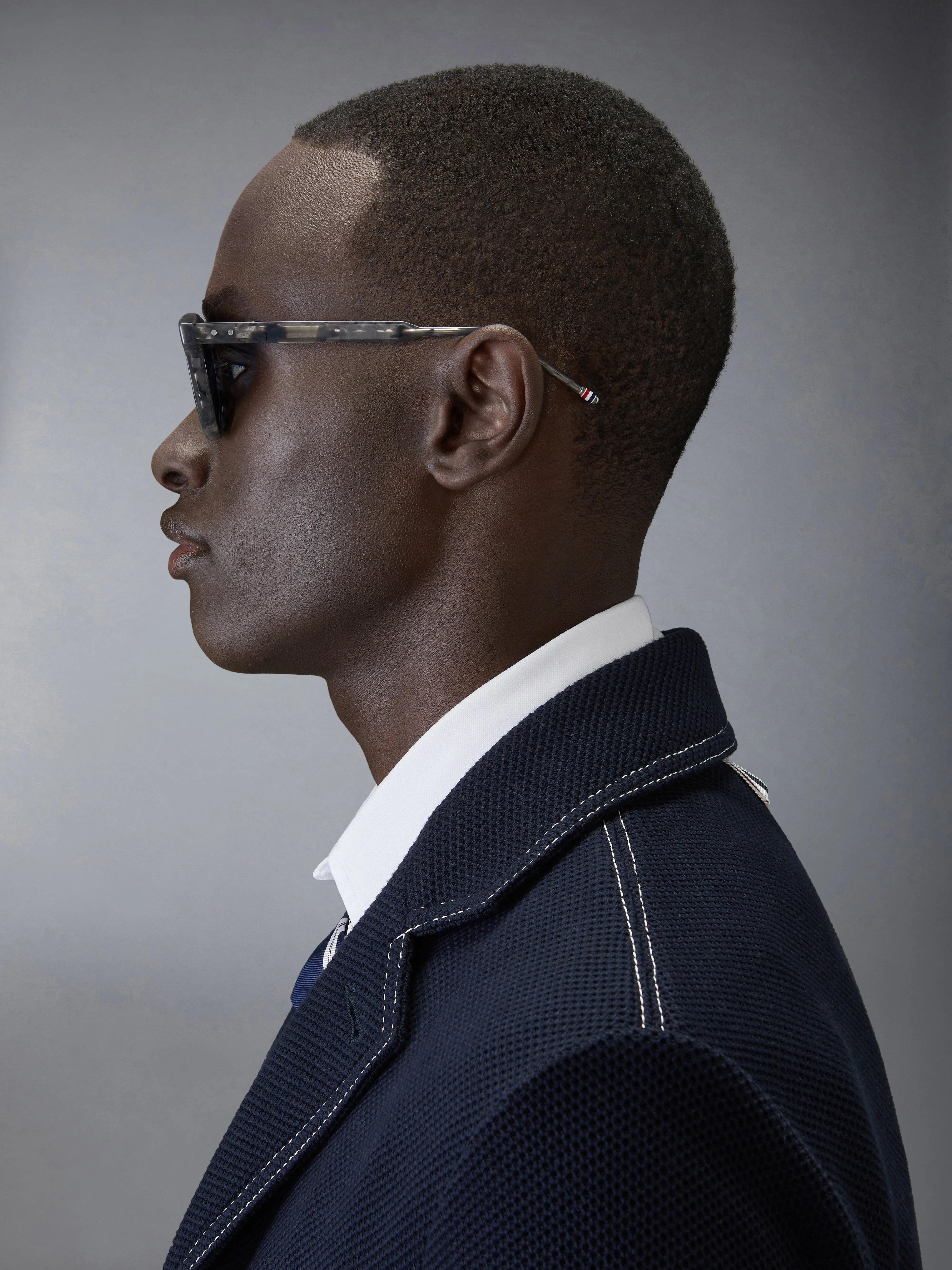 TORTOISE ACETATE RECTANGULAR SUNGLASSES sold by Thom Browne product image thumbnail 4