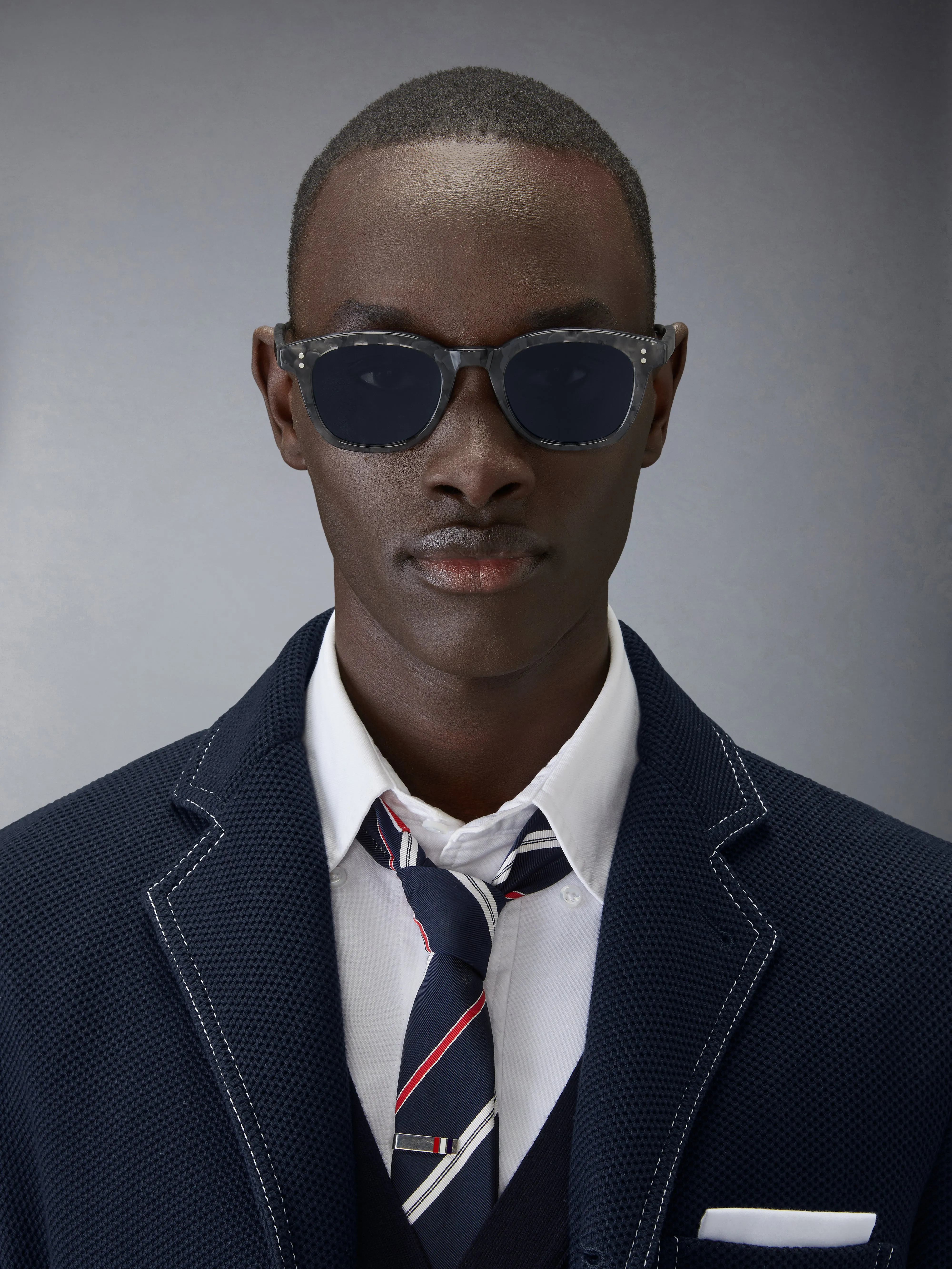 TORTOISE ACETATE RECTANGULAR SUNGLASSES sold by Thom Browne product image thumbnail 2