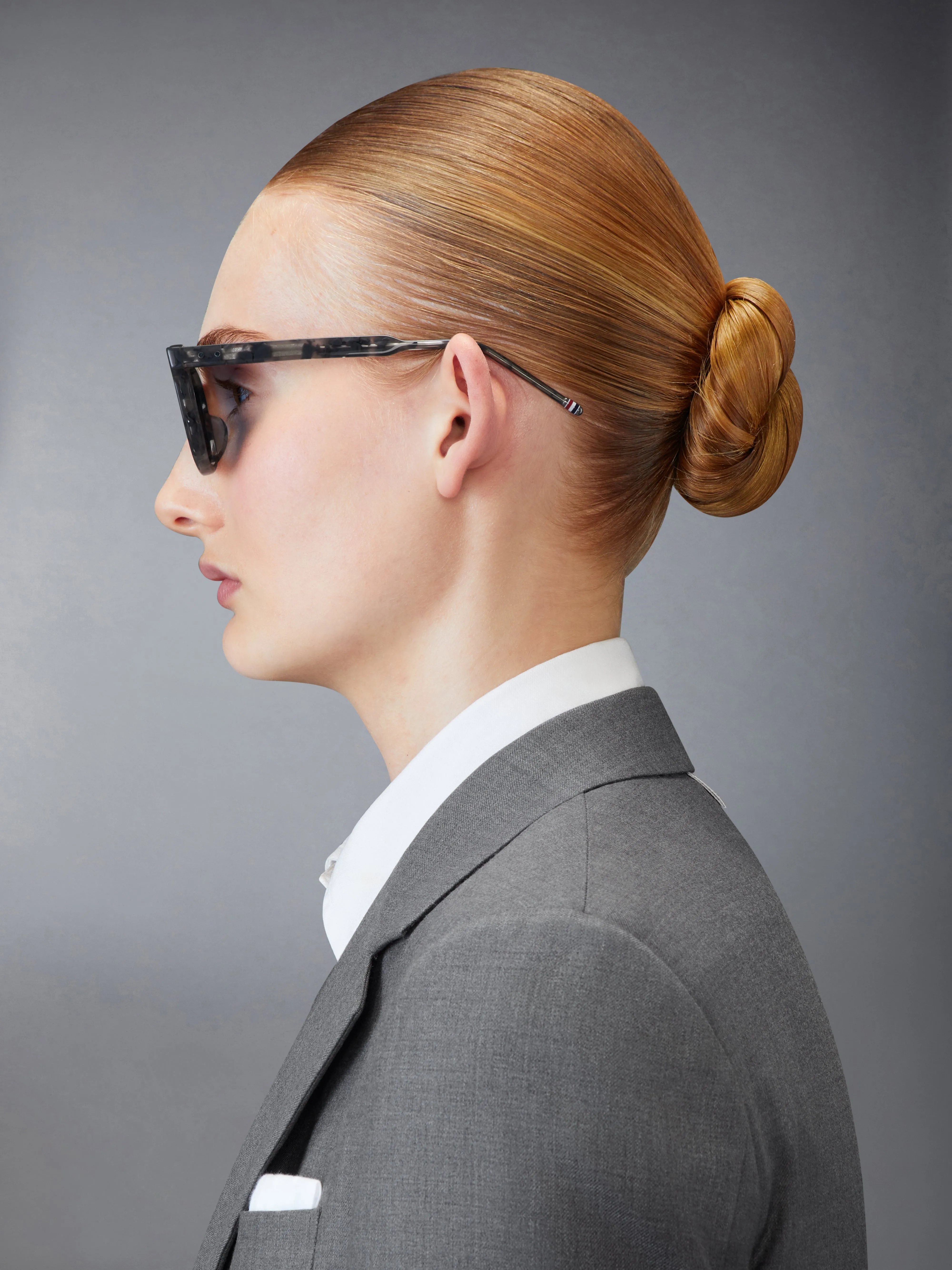TORTOISE ACETATE RECTANGULAR SUNGLASSES sold by Thom Browne product image thumbnail 5