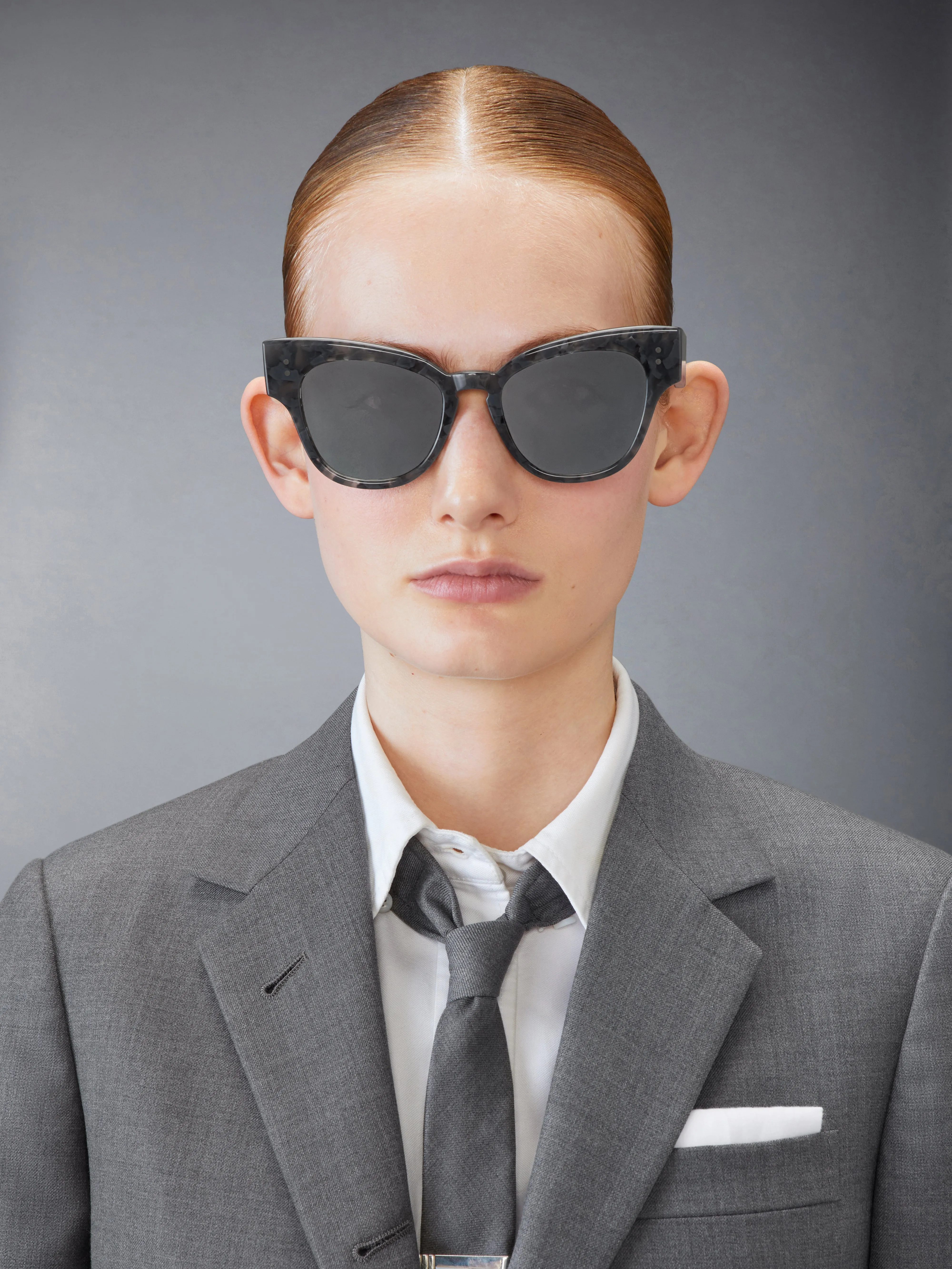 TORTOISE ACETATE CATEYE SUNGLASSES sold by Thom Browne product image thumbnail 3