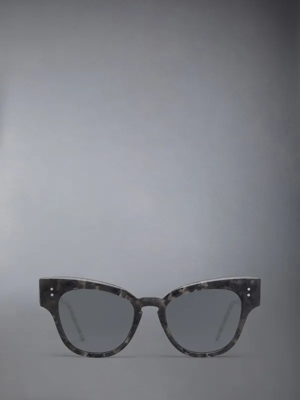 TORTOISE ACETATE CATEYE SUNGLASSES sold by Thom Browne