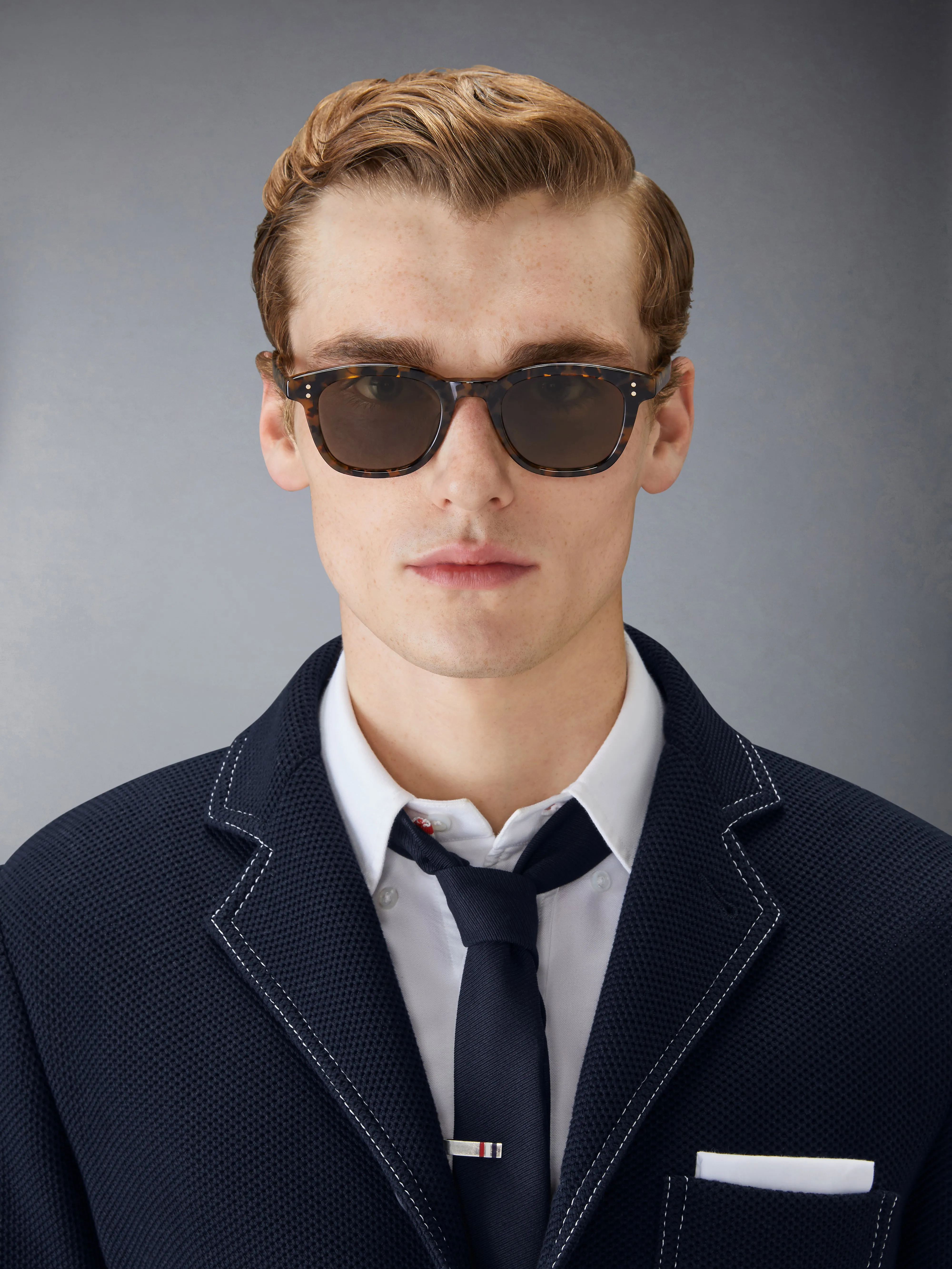 TOKYO TORTOISE ACETATE RECTANGULAR SUNGLASSES sold by Thom Browne product image thumbnail 2