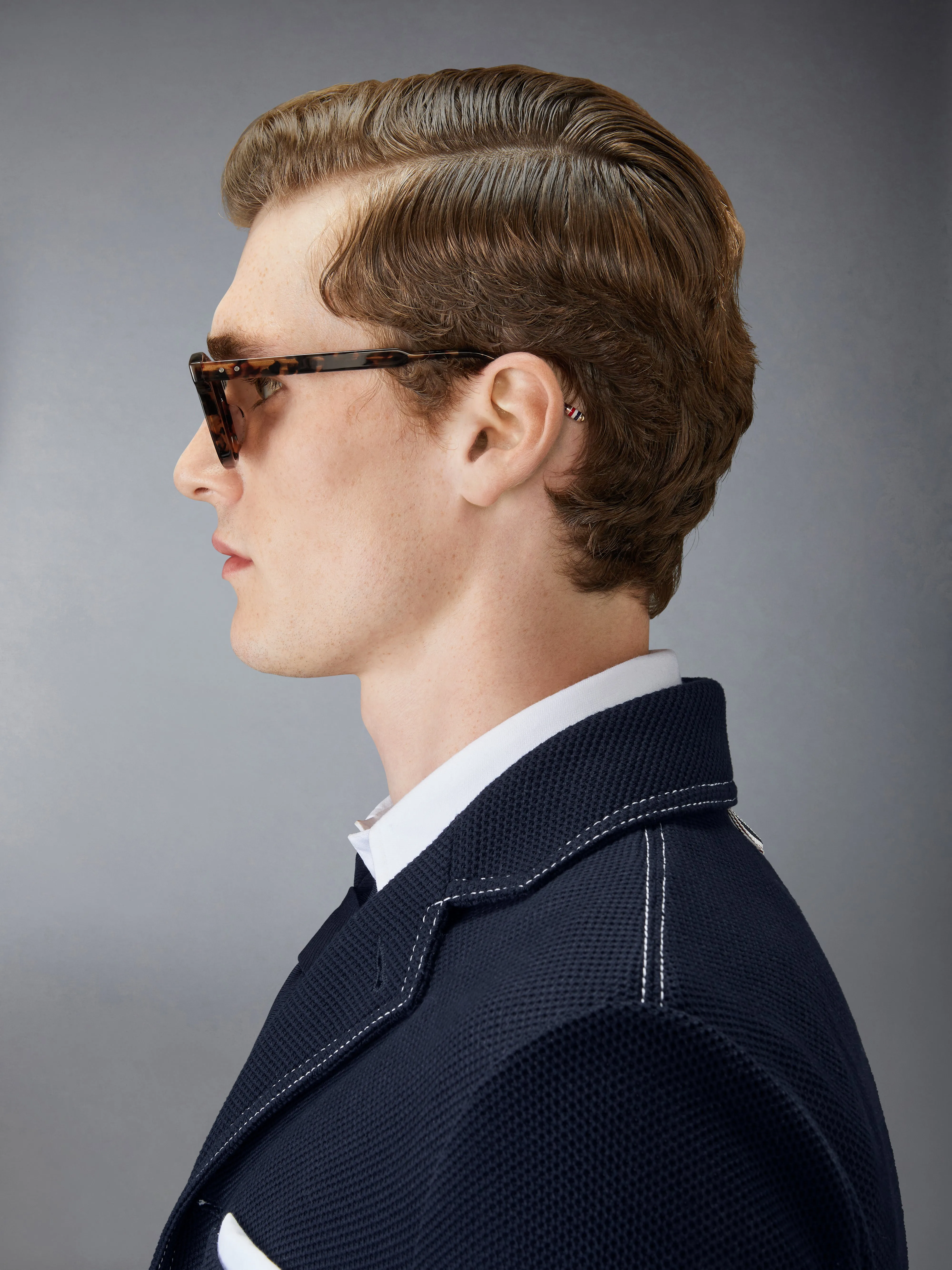 TOKYO TORTOISE ACETATE RECTANGULAR SUNGLASSES sold by Thom Browne product image thumbnail 4