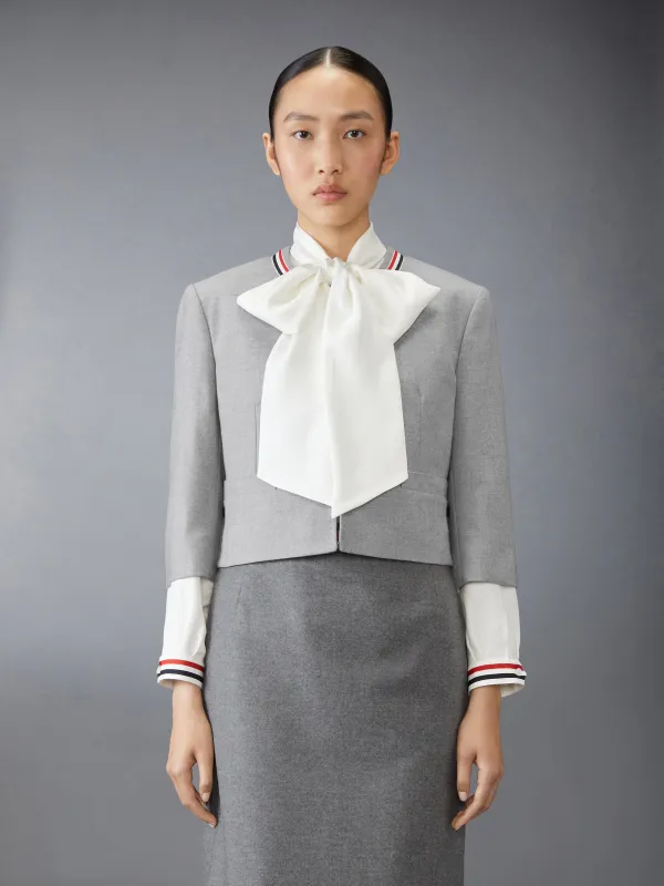 WOOL FLANNEL BOW CARDIGAN JACKET made by Thom Browne