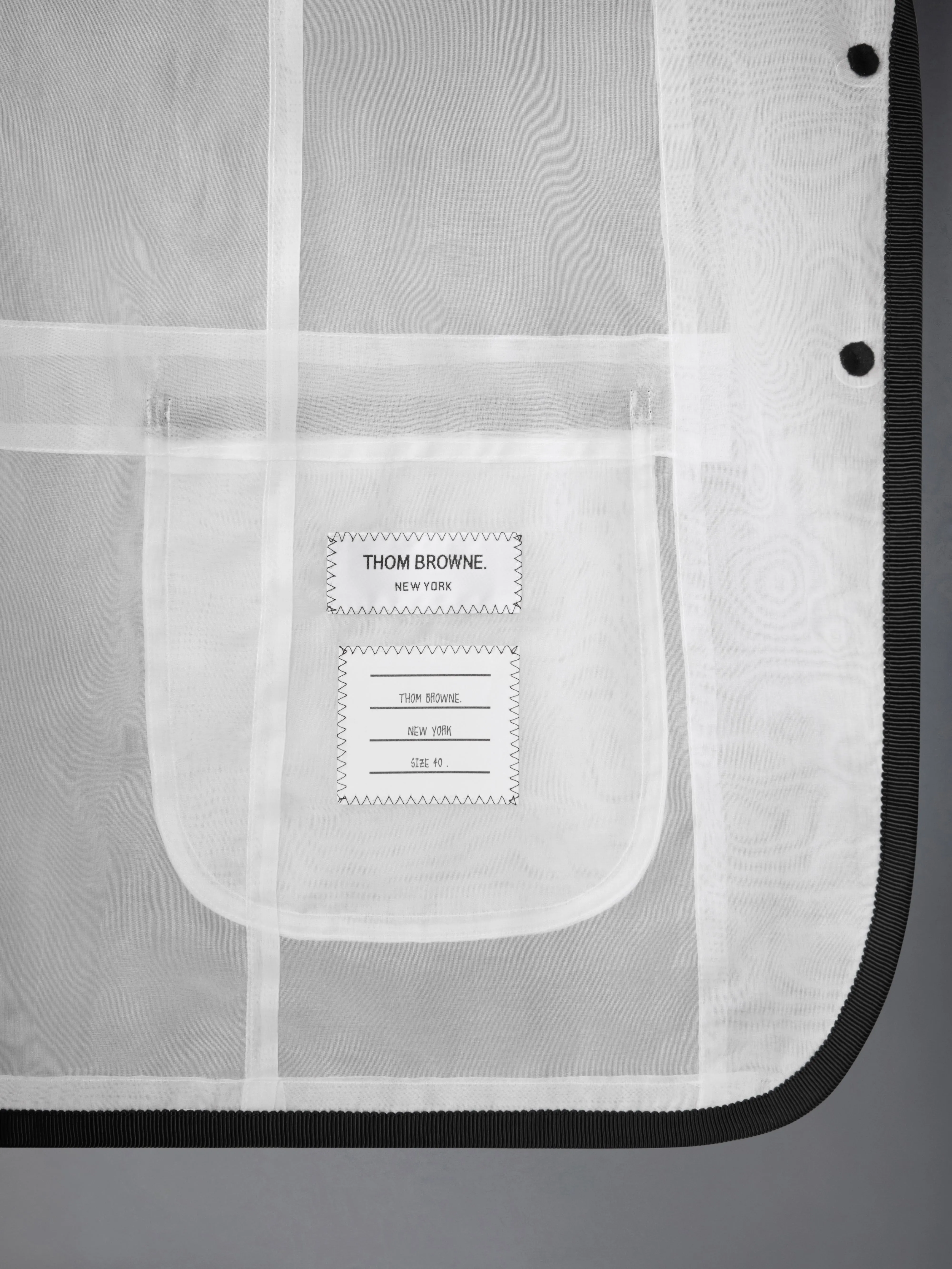 SILK ORGANZA ELONGATED JACKET sold by Thom Browne product image thumbnail 5