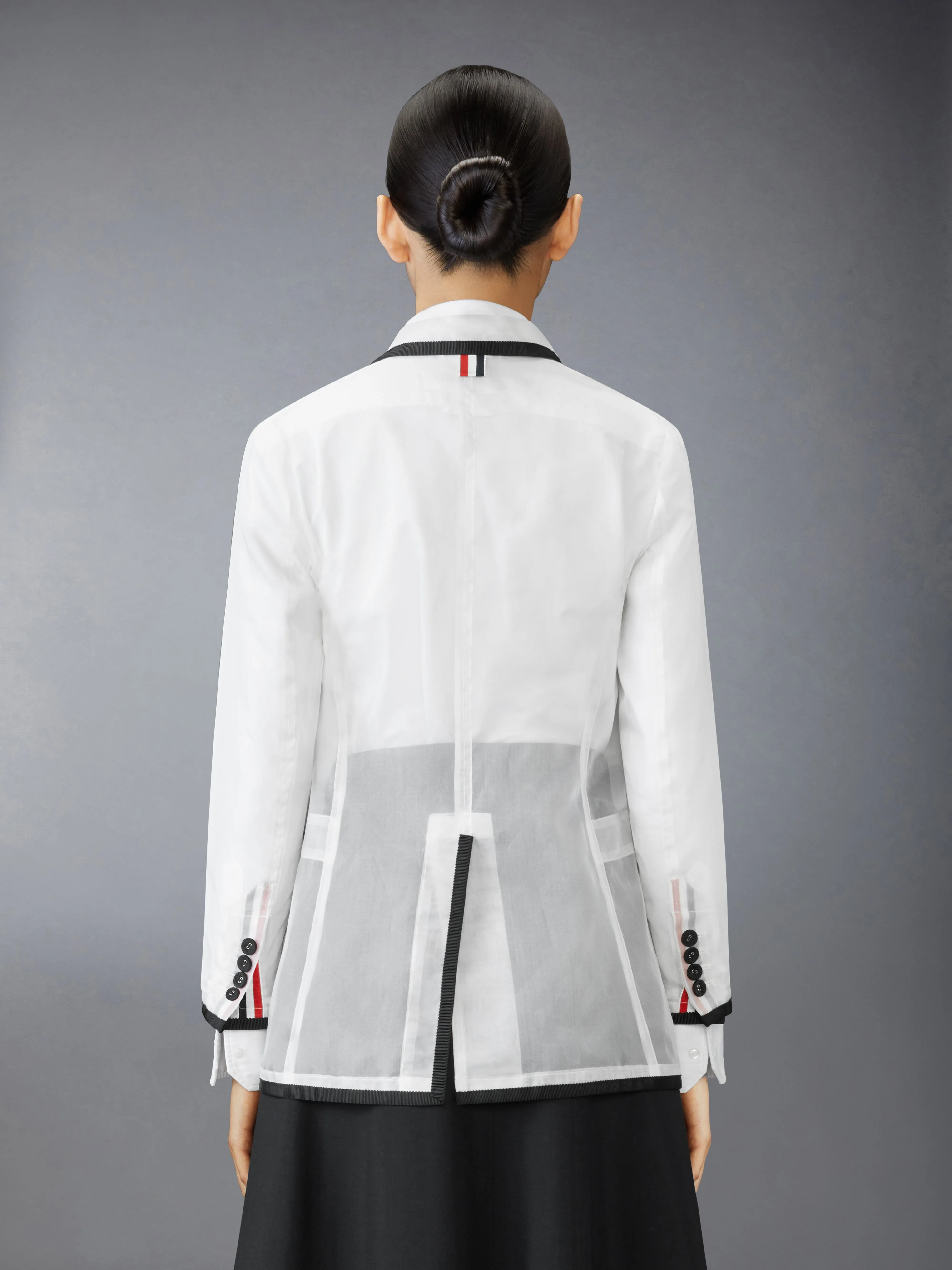 SILK ORGANZA ELONGATED JACKET sold by Thom Browne product image thumbnail 2