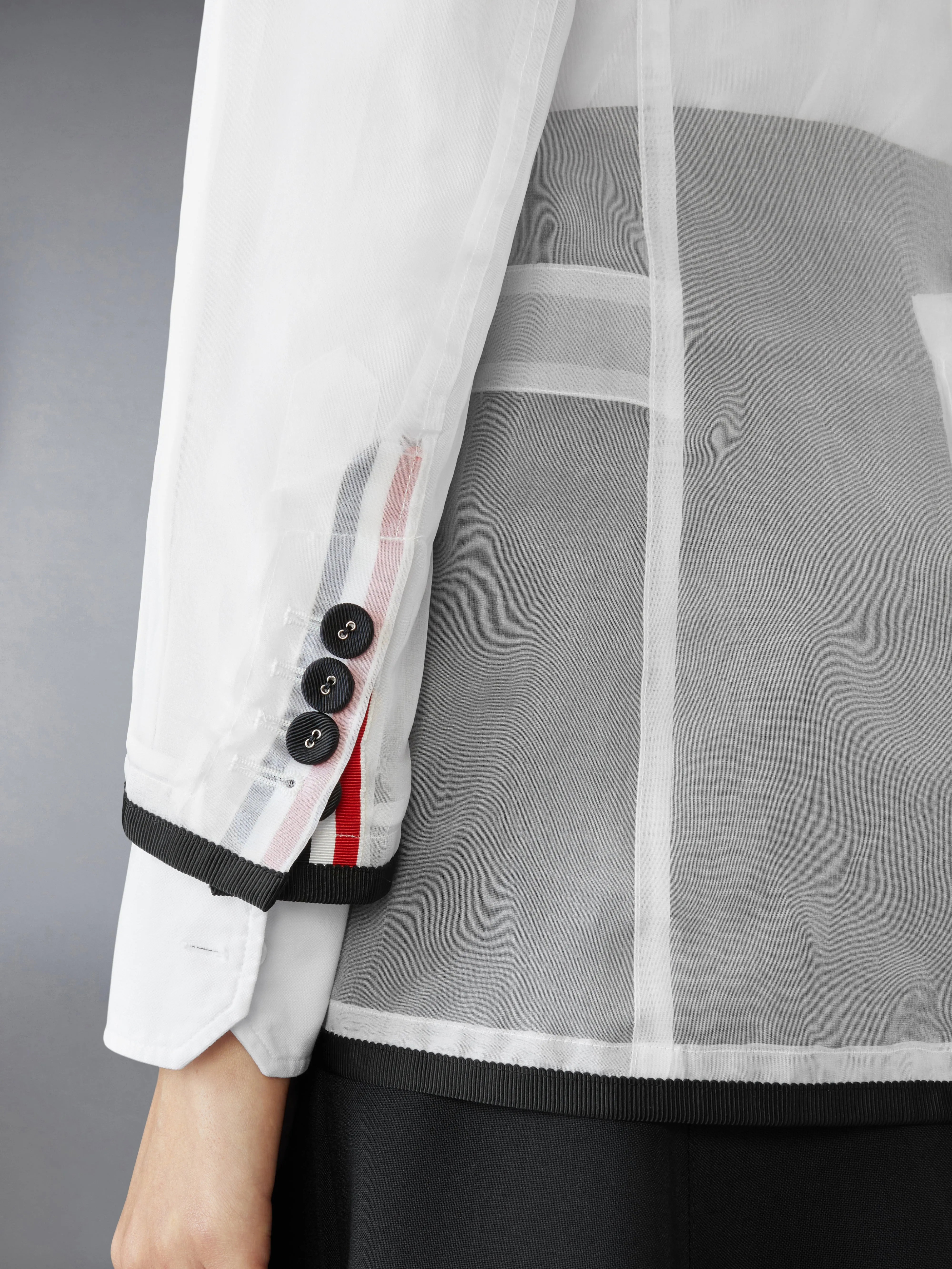SILK ORGANZA ELONGATED JACKET sold by Thom Browne product image thumbnail 4
