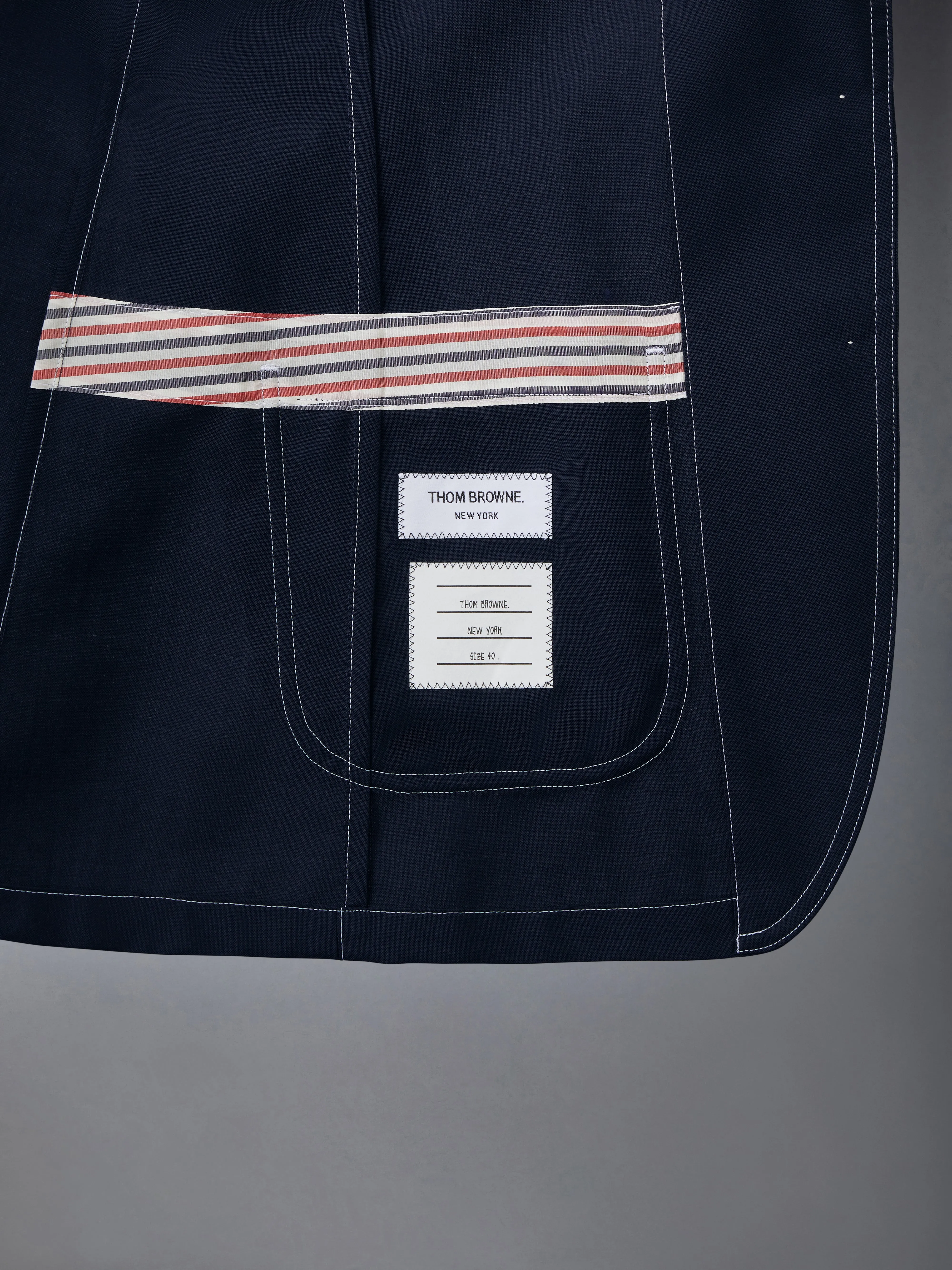 SCHOOL UNIFORM PATCH POCKET JACKET sold by Thom Browne product image thumbnail 4