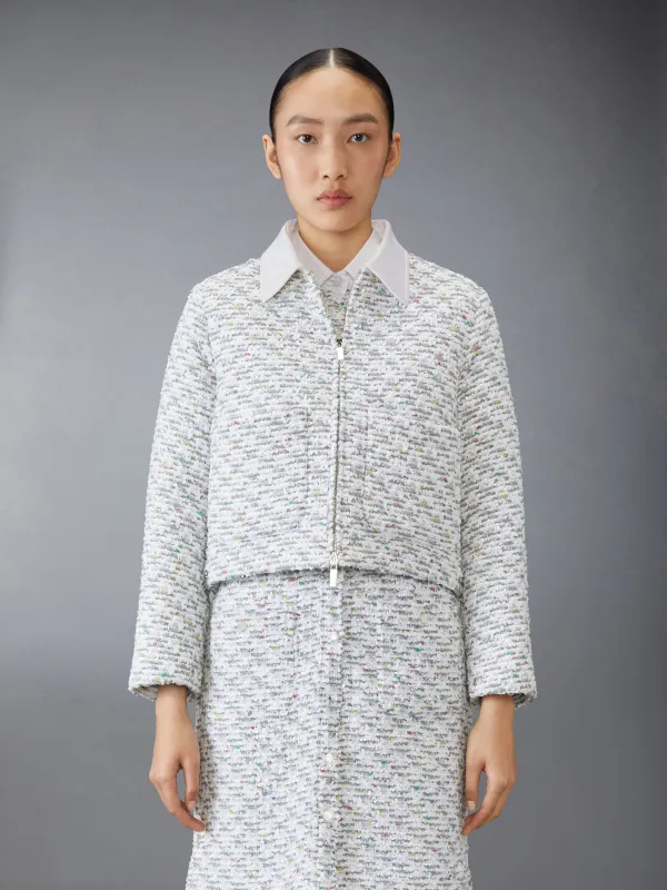 SEQUIN TWEED GOLF JACKET made by Thom Browne