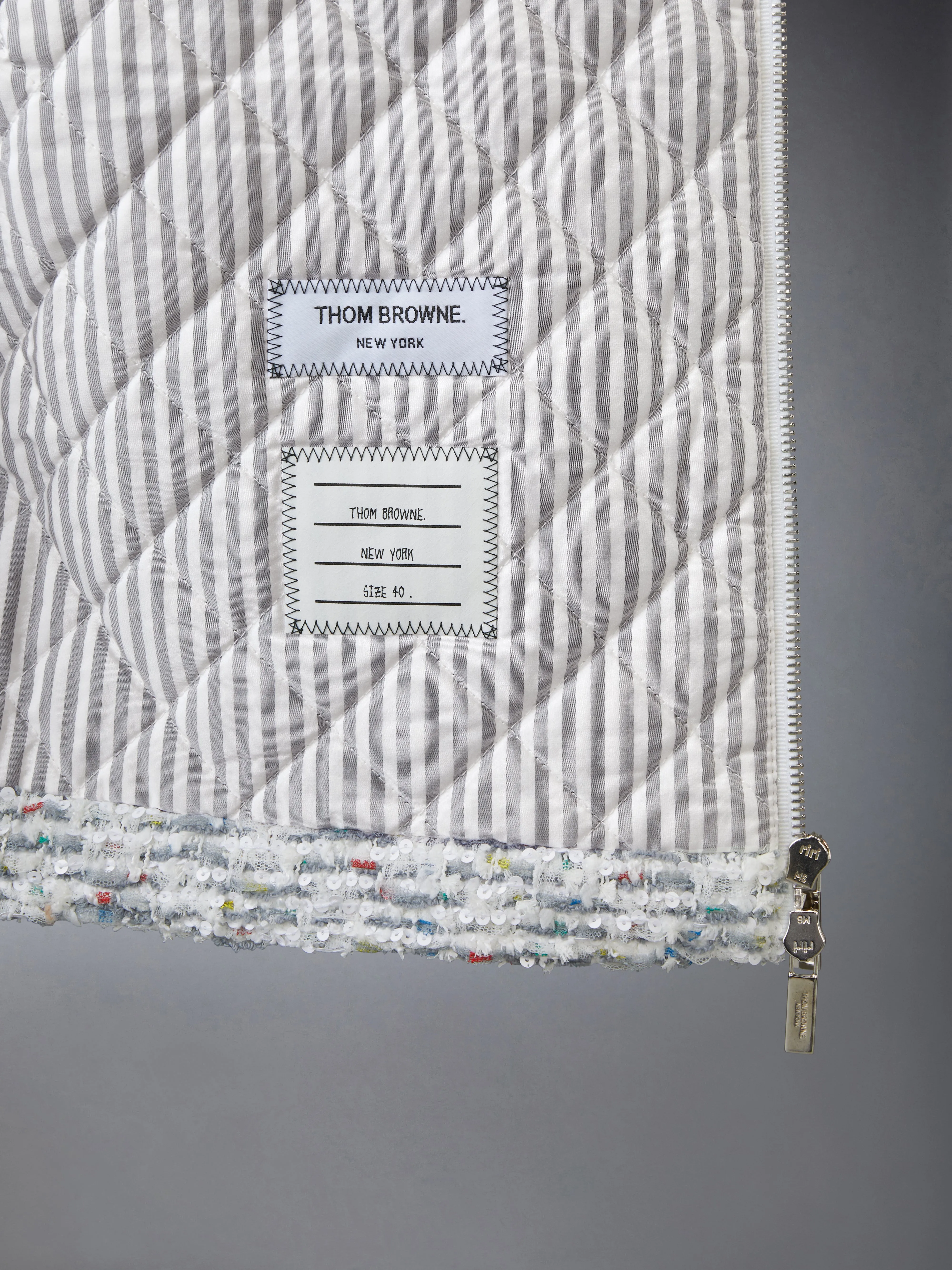 SEQUIN TWEED GOLF JACKET sold by Thom Browne product image thumbnail 4