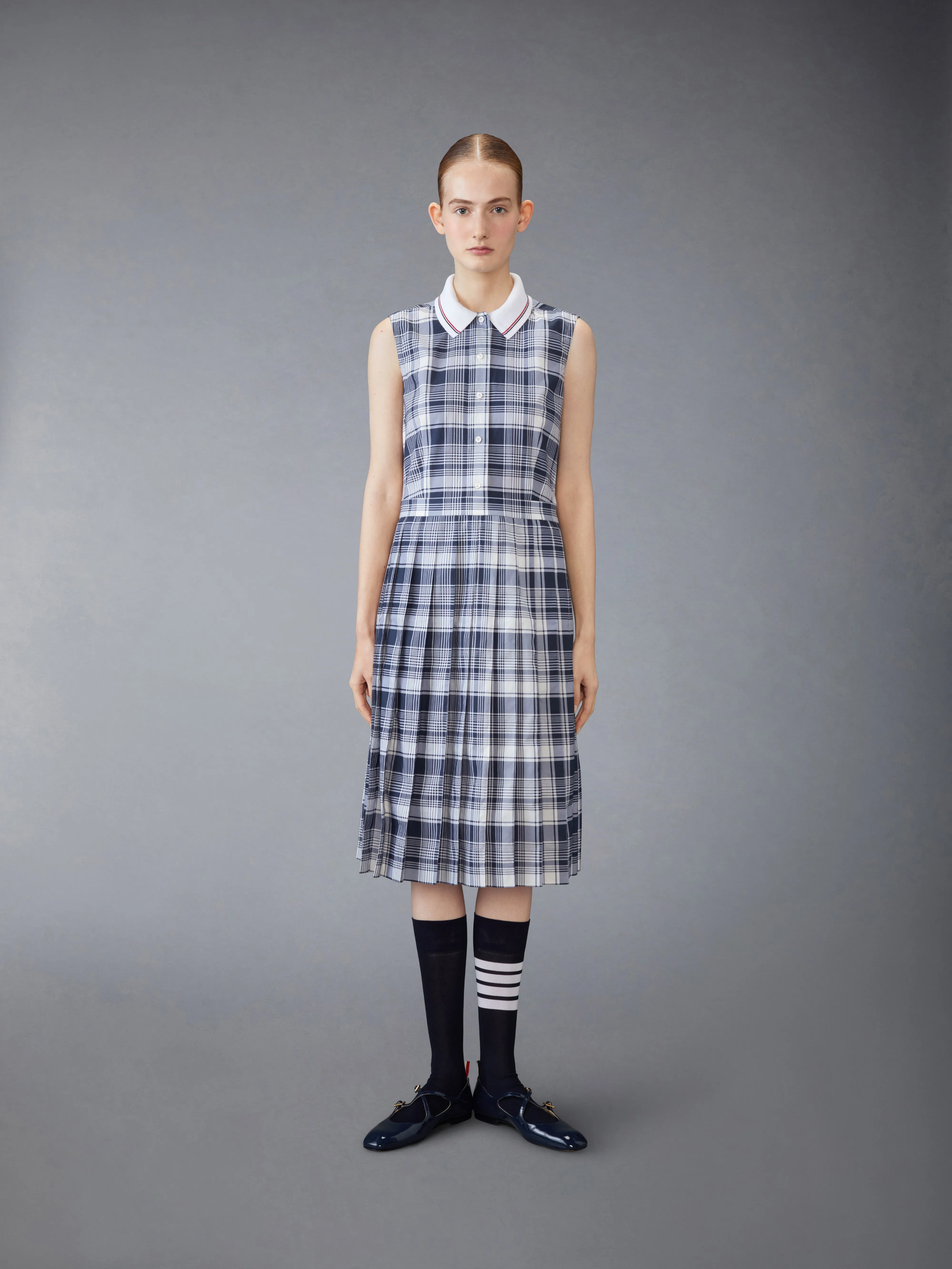 MADRAS CHECK SHIRTDRESS sold by Thom Browne