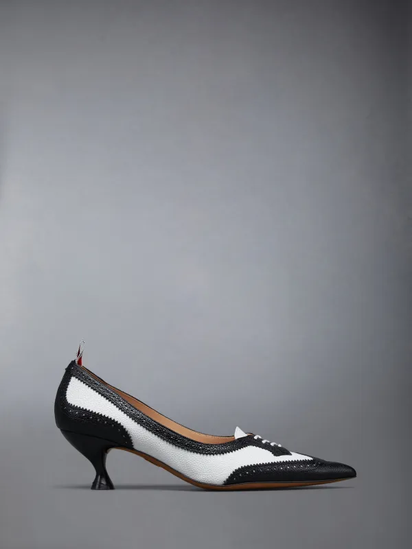 PEBBLE GRAIN WINGTIP PUMP sold by Thom Browne