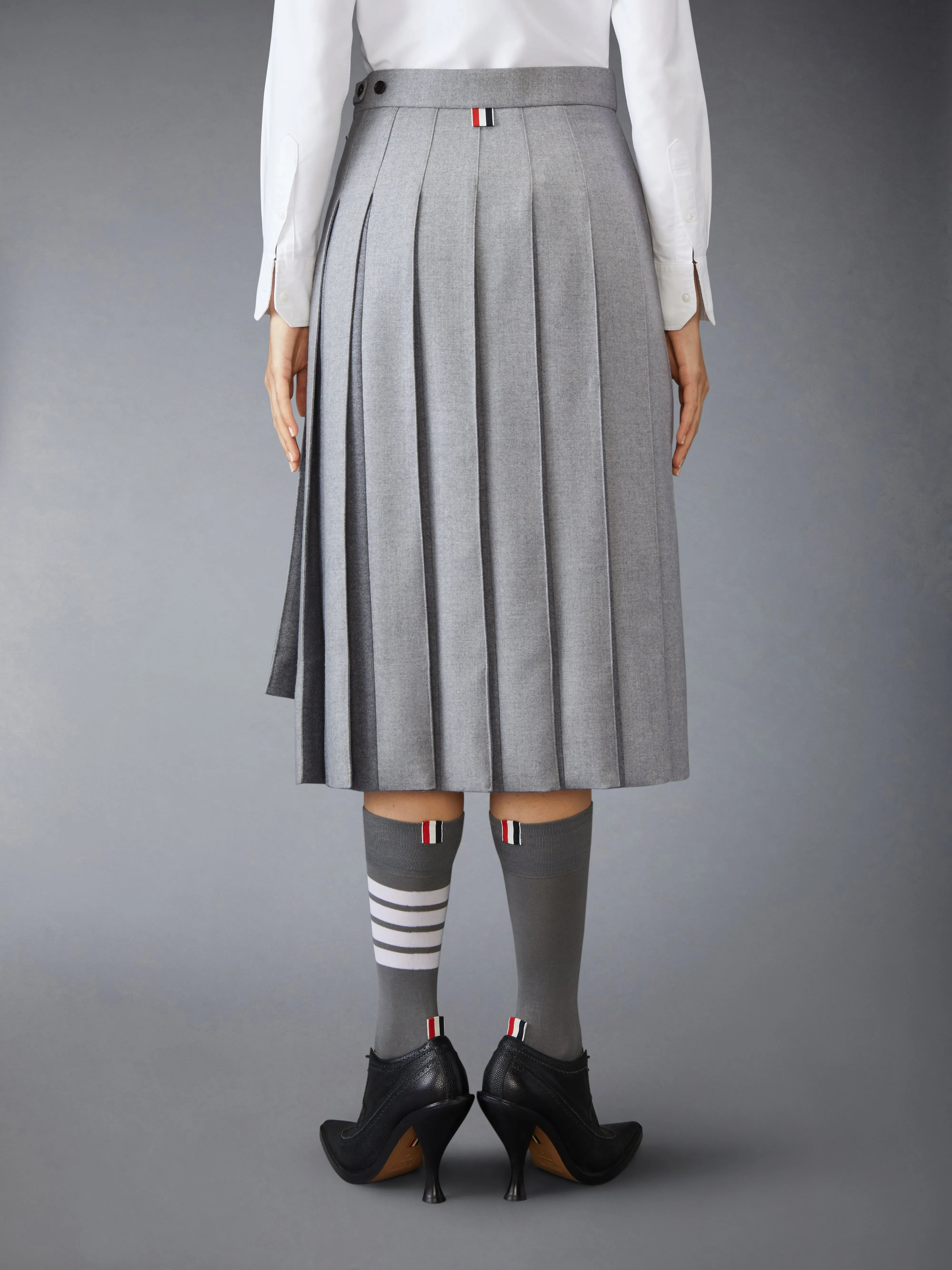 WOOL FLANNEL PLEATED SKIRT sold by Thom Browne product image thumbnail 3