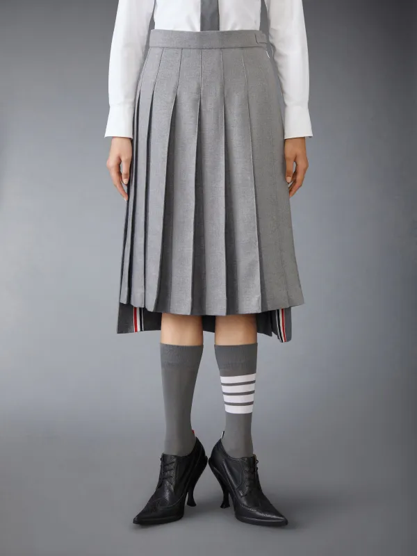 WOOL FLANNEL PLEATED SKIRT sold by Thom Browne
