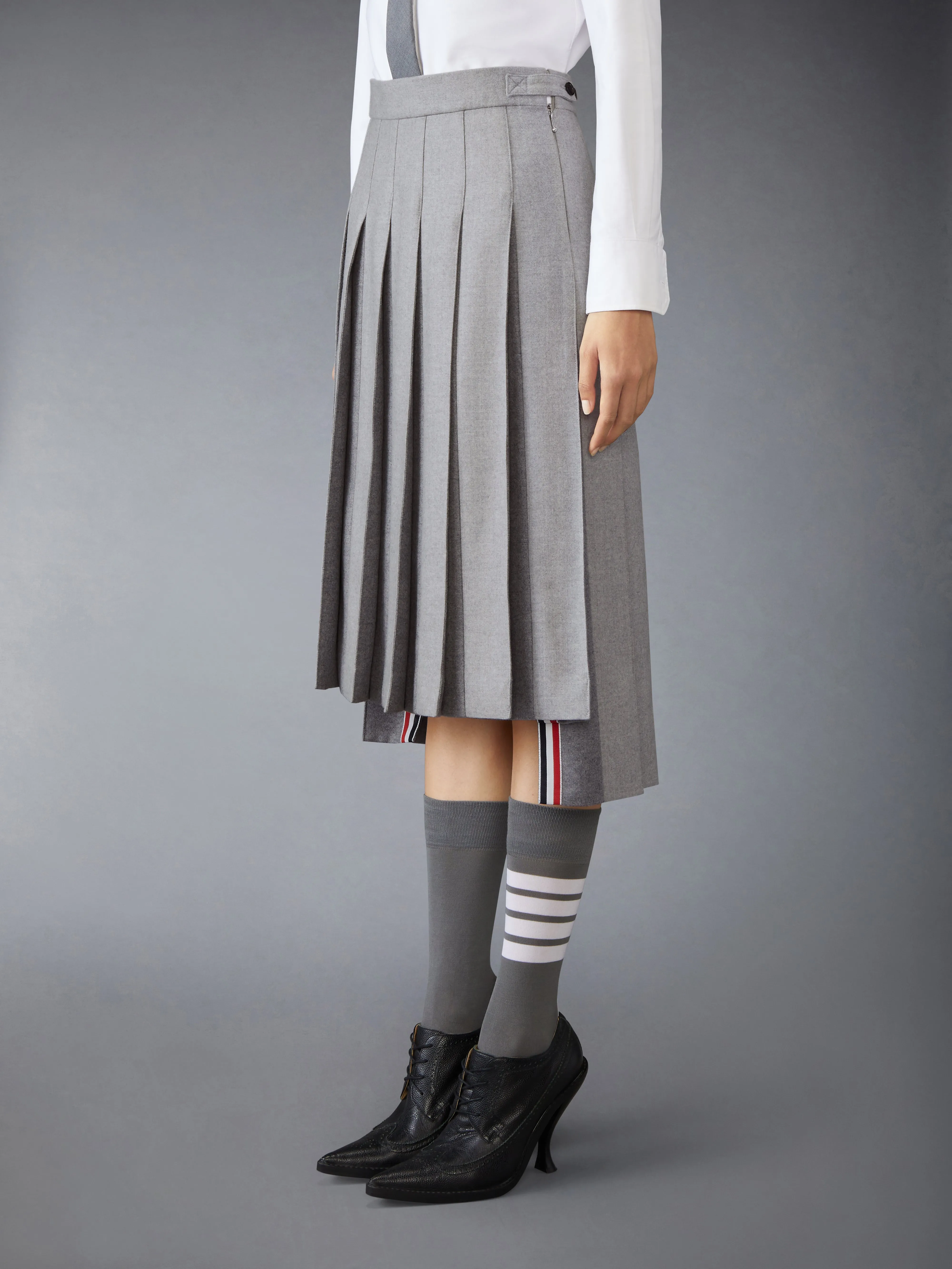 WOOL FLANNEL PLEATED SKIRT sold by Thom Browne product image thumbnail 2