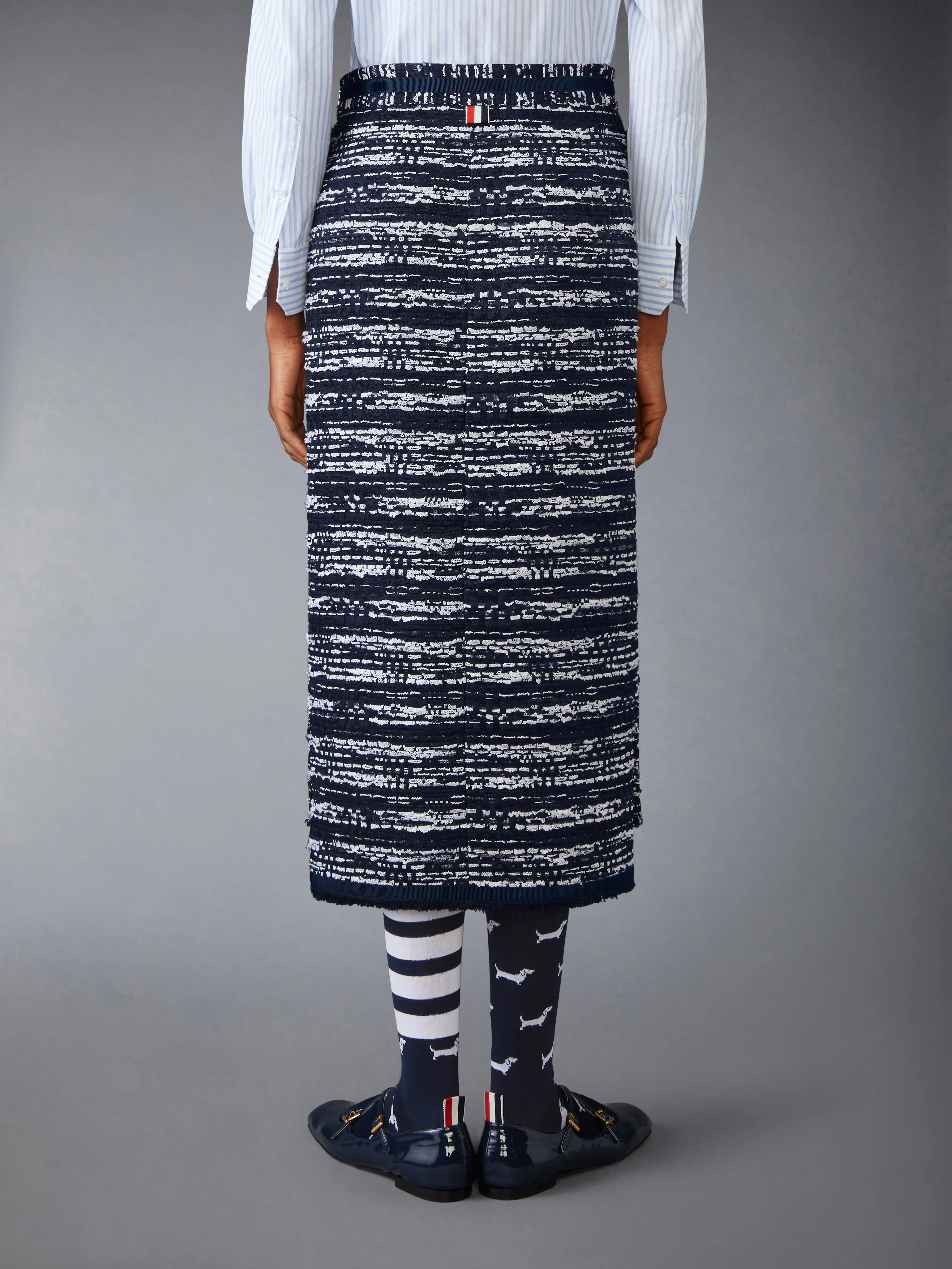 MELANGE TULLE YARN TWEED SKIRT sold by Thom Browne product image thumbnail 3