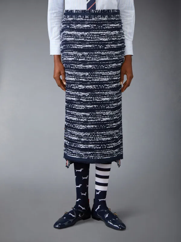 MELANGE TULLE YARN TWEED SKIRT made by Thom Browne