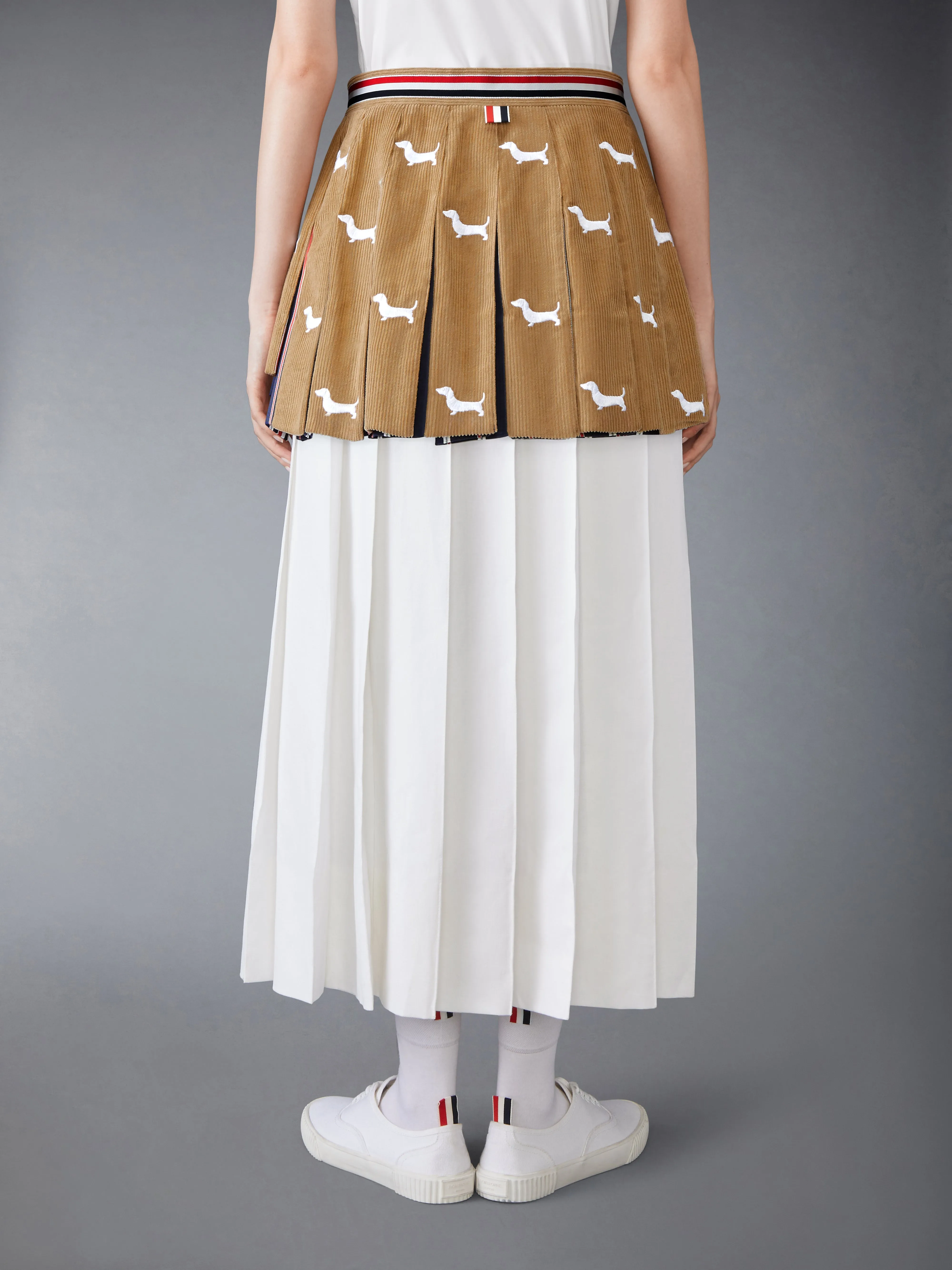 CORDUROY MINI PLEATED HECTOR SKIRT sold by Thom Browne product image thumbnail 3
